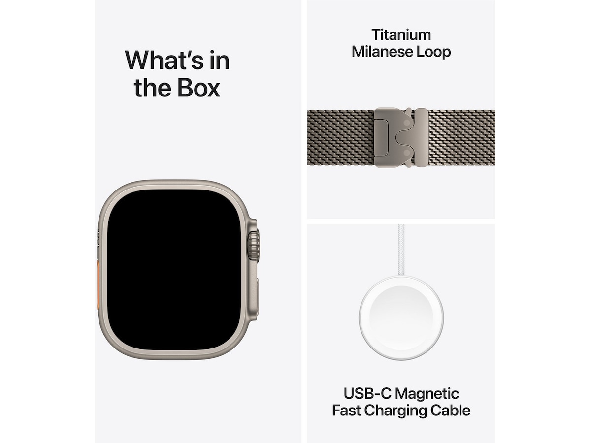 Apple Watch Ultra 2 49mm GPS + LTE Titan (naturlig) Smartwatches
