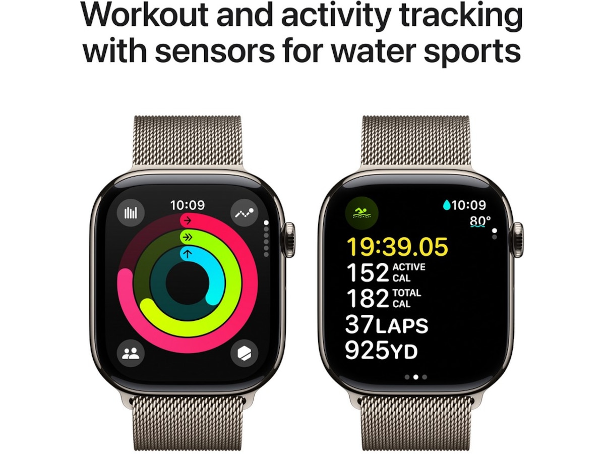 Apple Watch Series 10 46mm GPS + LTE Titan (naturlig) Smartwatches