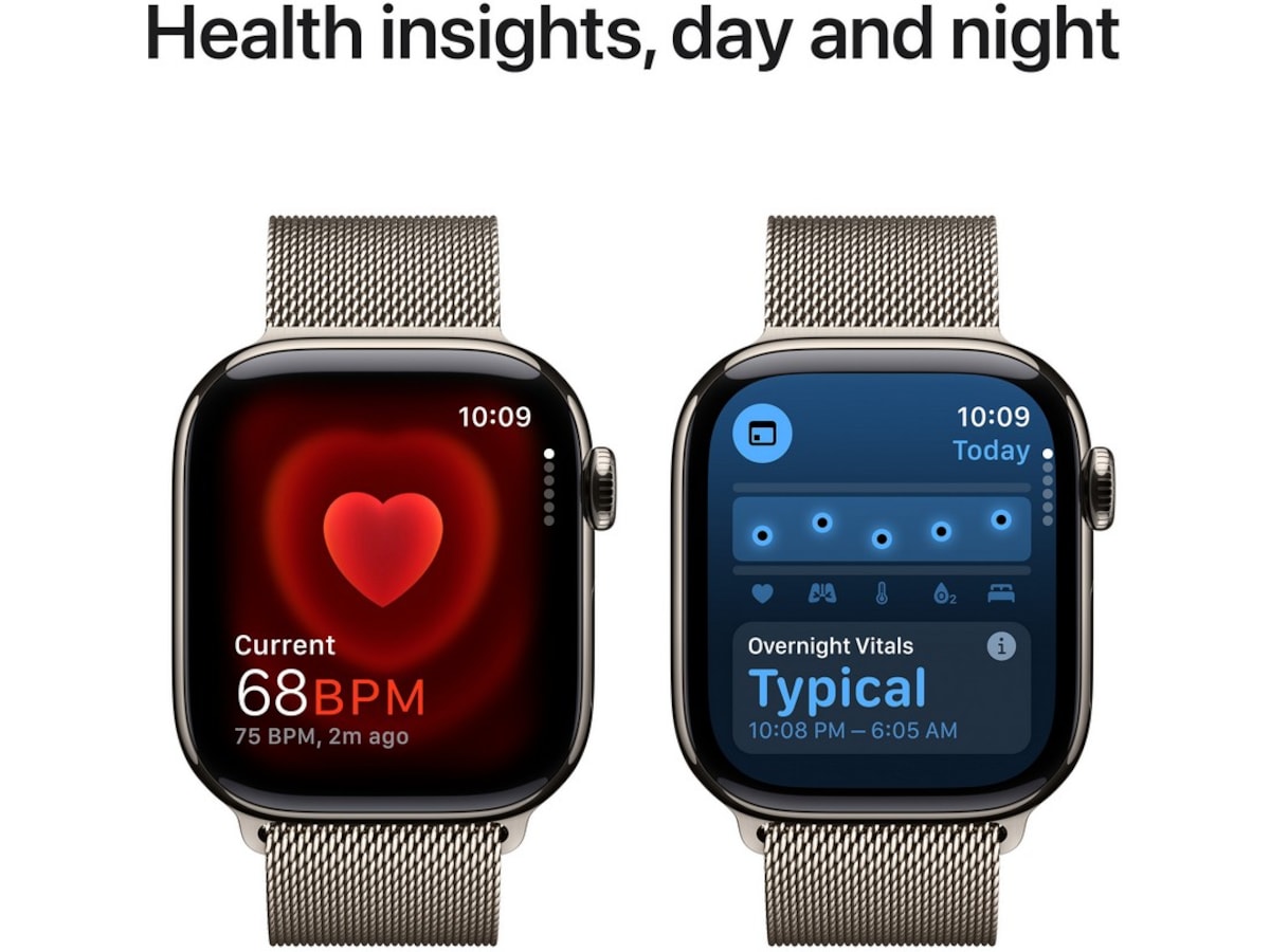 Apple Watch Series 10 GPS + LTE 42mm Titan (naturlig) Smartwatches