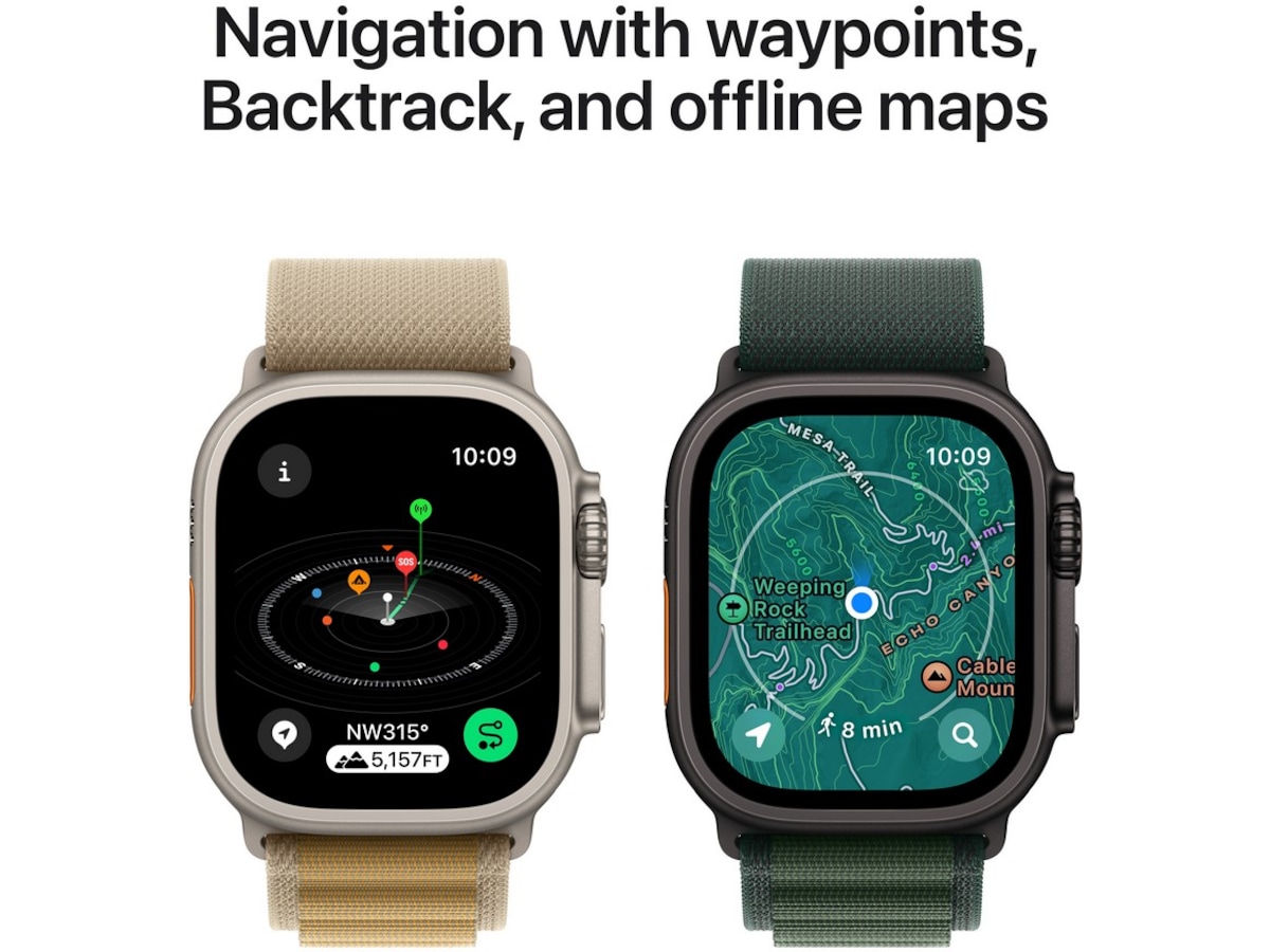 Apple Watch Ultra 2 49mm GPS + LTE Titan (naturlig) Smartwatches