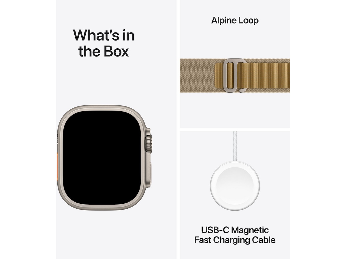 Apple Watch Ultra 2 49mm GPS + LTE Titan (naturlig) Smartwatches