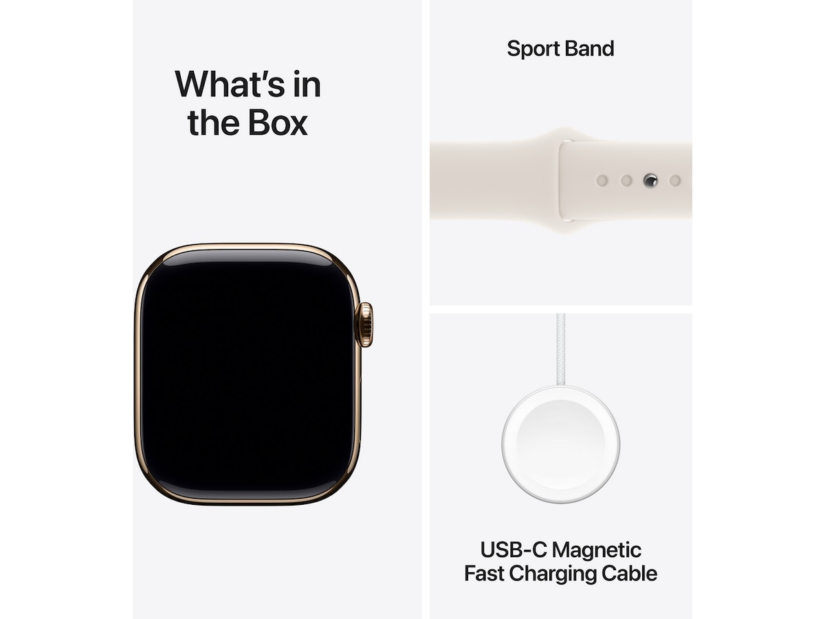 Apple Watch Series 10 GPS + LTE 42mm Titan (guld) Smartwatches