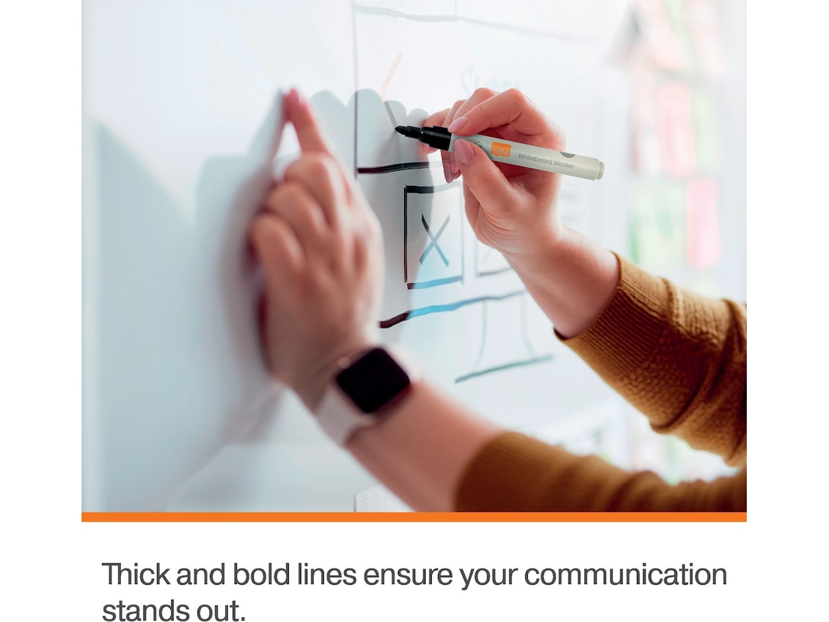 Nobo whiteboardpennor, 4-pack (svart) Whiteboards