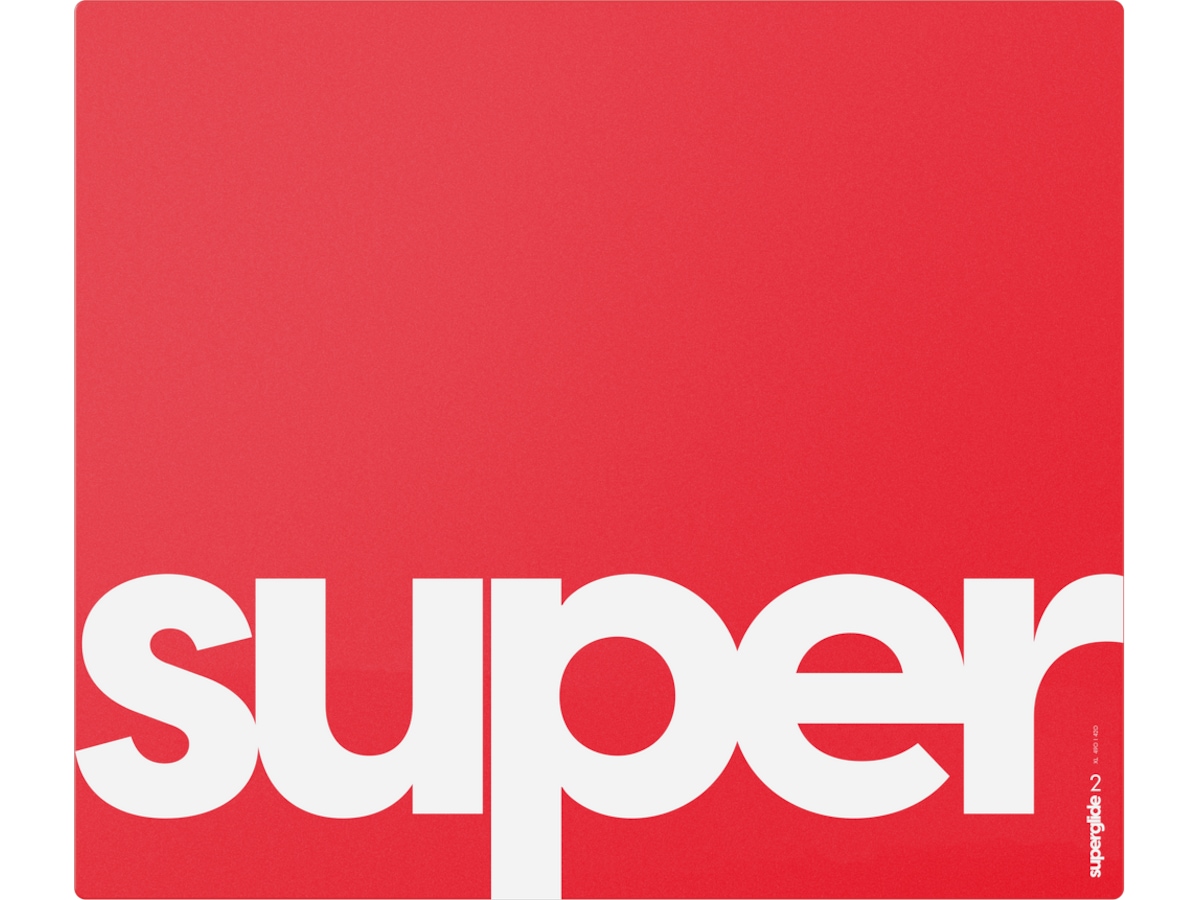 Pulsar Superglide Glass Musematta XL (röd) Gamingmusmatta