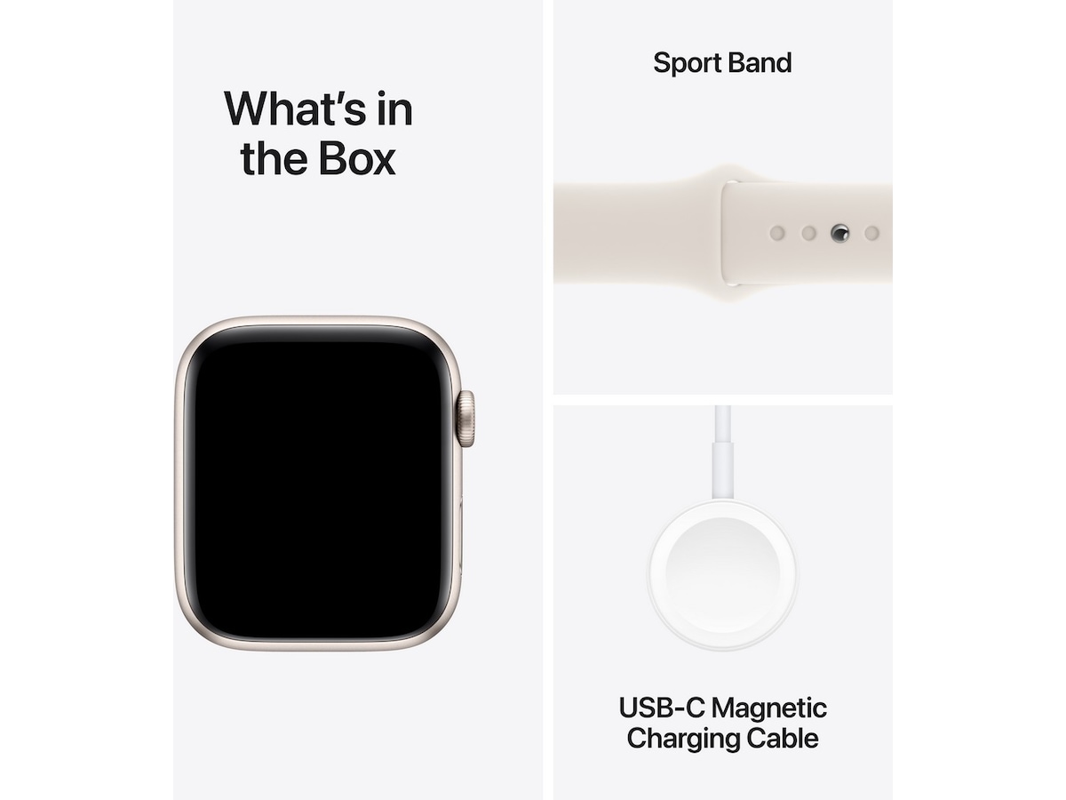 Apple Watch SE 44mm GPS Aluminium (stjärnglans) -B-Grade Demo watches