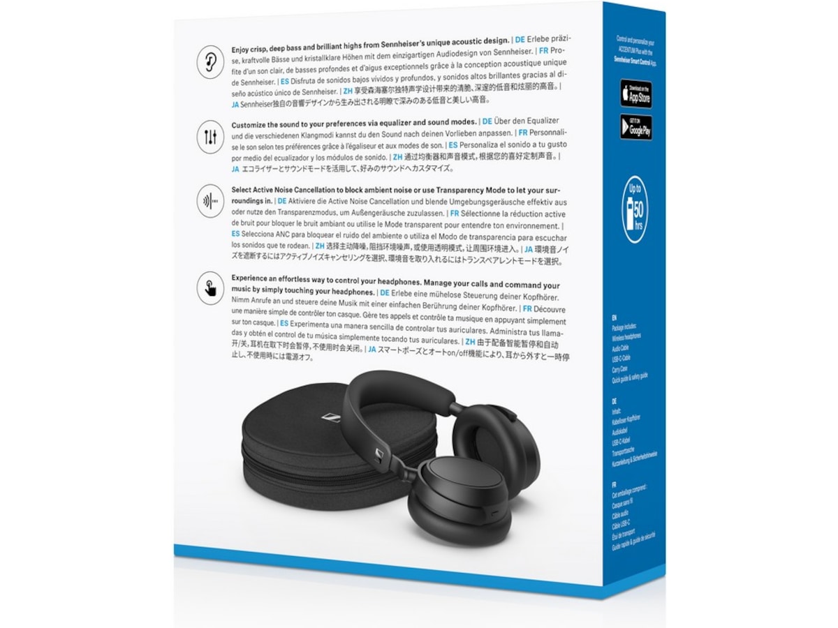 Sennheiser ACCENTUM Plus trådlösa hörlurar, On-Ear (svart) Hörlurar