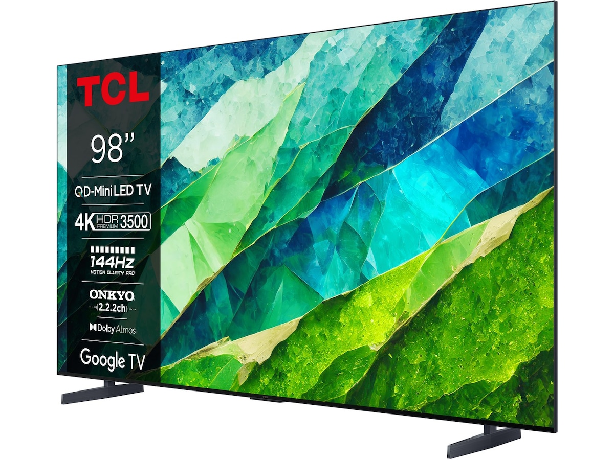TCL 98" 98C855 QLED Pro 4K Google TV 144Hz Över 80 tums TV