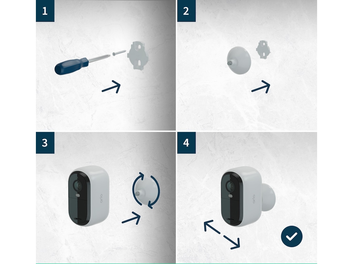 Arlo Essential 2 XL 2K Outdoor Säkerhetskamera (vit) 2pk Övervakningskamera