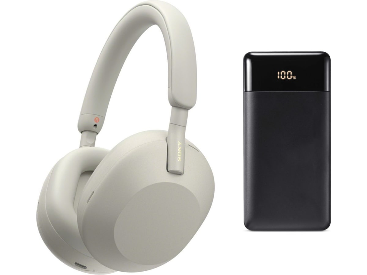 Sony WH-1000XM5 trådlösa hörlurar, Over-Ear (silver) Hörlurar