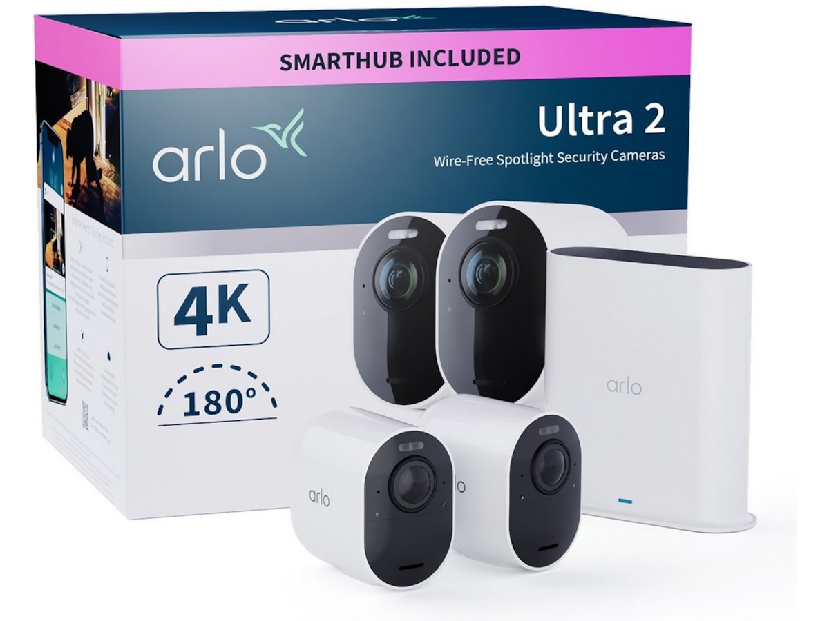 Arlo Ultra 2 övervakningskamera utomhus 2pk (vit) Övervakningskamera