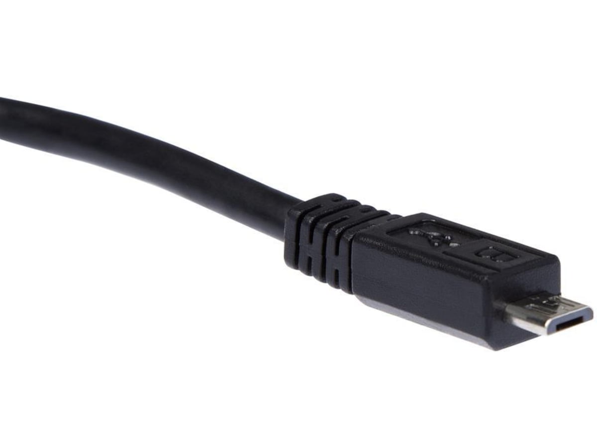 USB-A till USB Micro-B kabel 0,3m (svart) USB-kablar