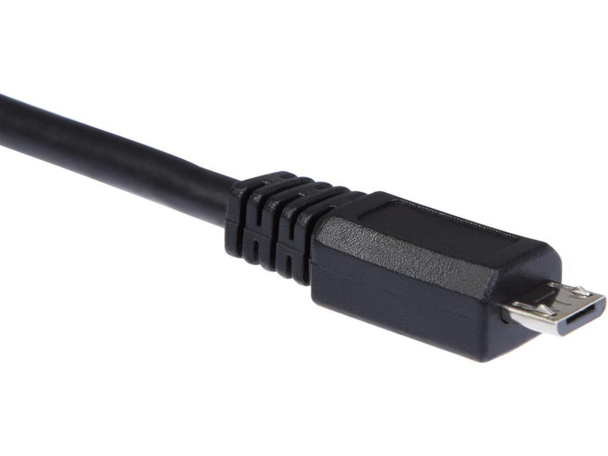 USB-A till USB Micro-B kabel 0,5m (svart) USB-kablar