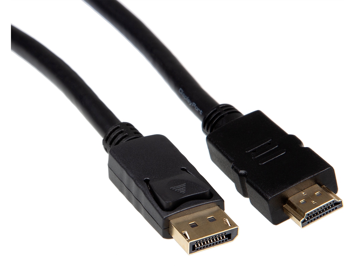 Displayport till HDMI kabel 1m (svart) USBkablar KomplettFöretag.se