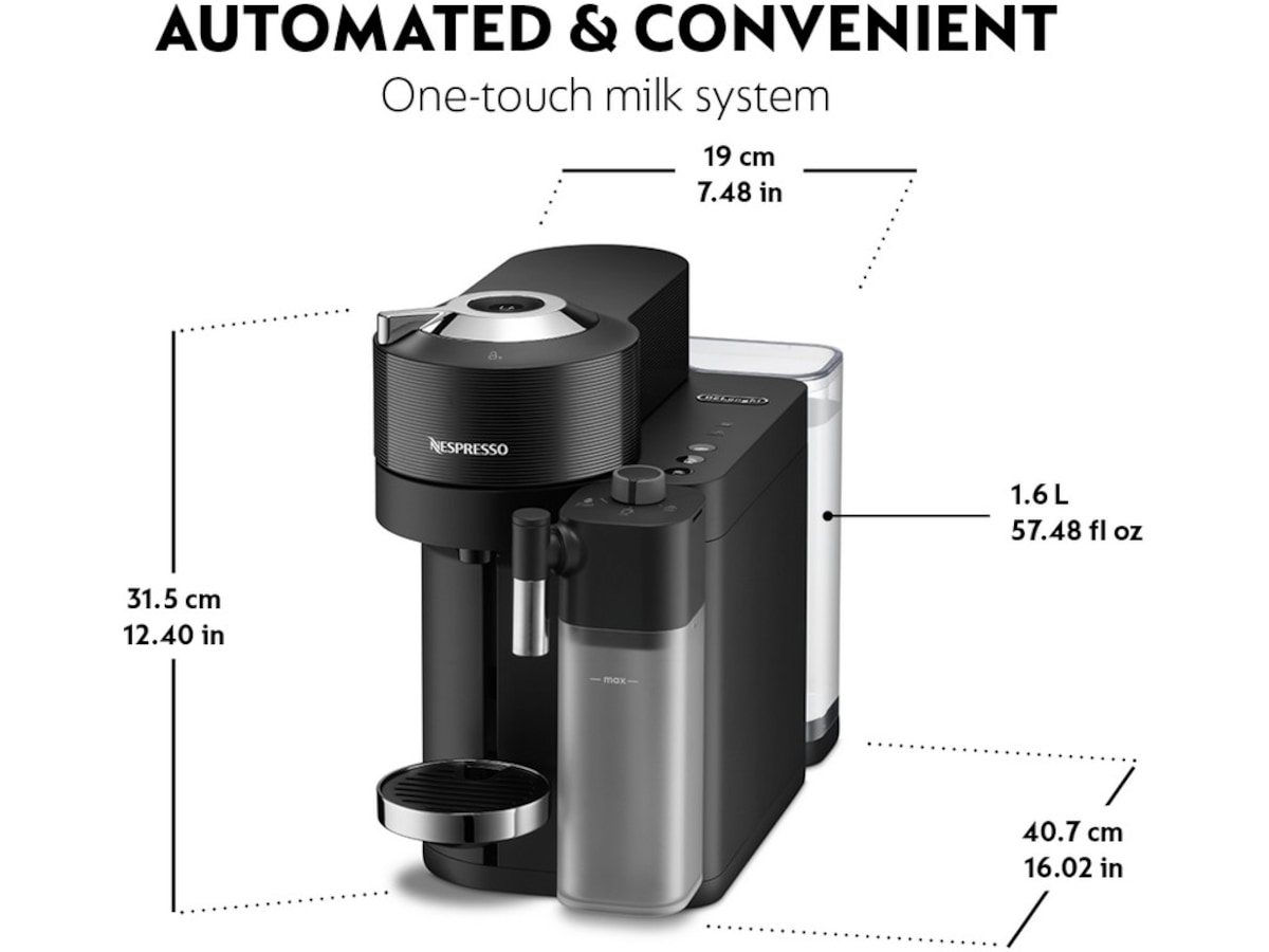 Nespresso Vertuo Lattissima by DeLonghi kapselmaskin ENV300.B (svart) Kapselmaskiner