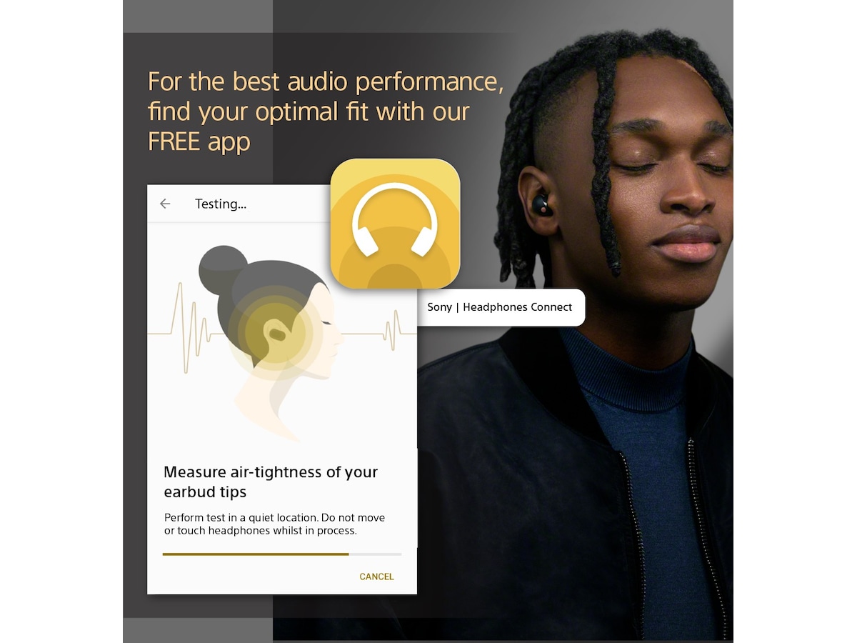 Sony WF-1000XM5 Trådlösa Hörlurar, In-ear (svart) In-ear hörlurar