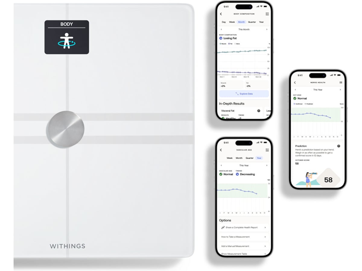 Withings Body Comp Wi-Fi smart badvåg (vit) Personvågar