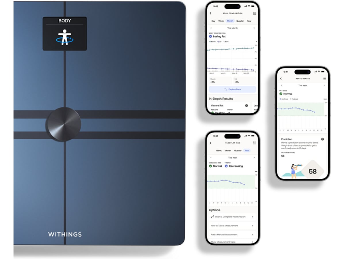 Withings Body Comp Wi-Fi smart badvåg (svart) Personvågar