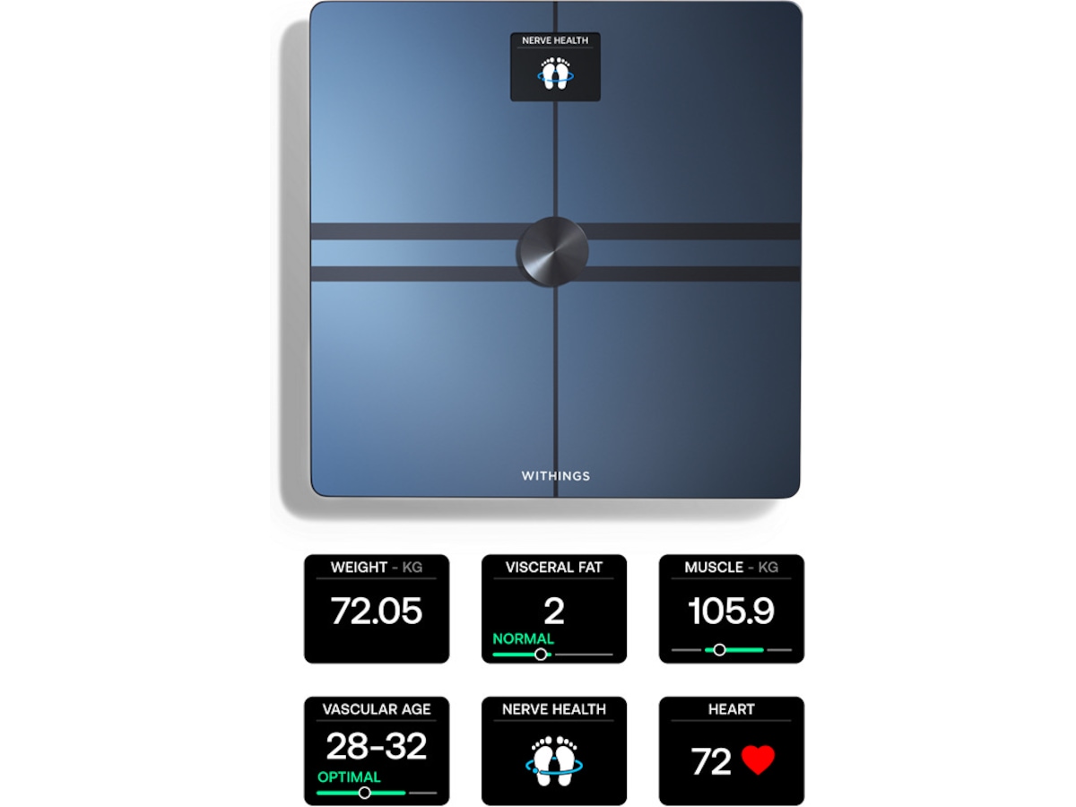 Withings Body Comp Wi-Fi smart badvåg (svart) Personvågar