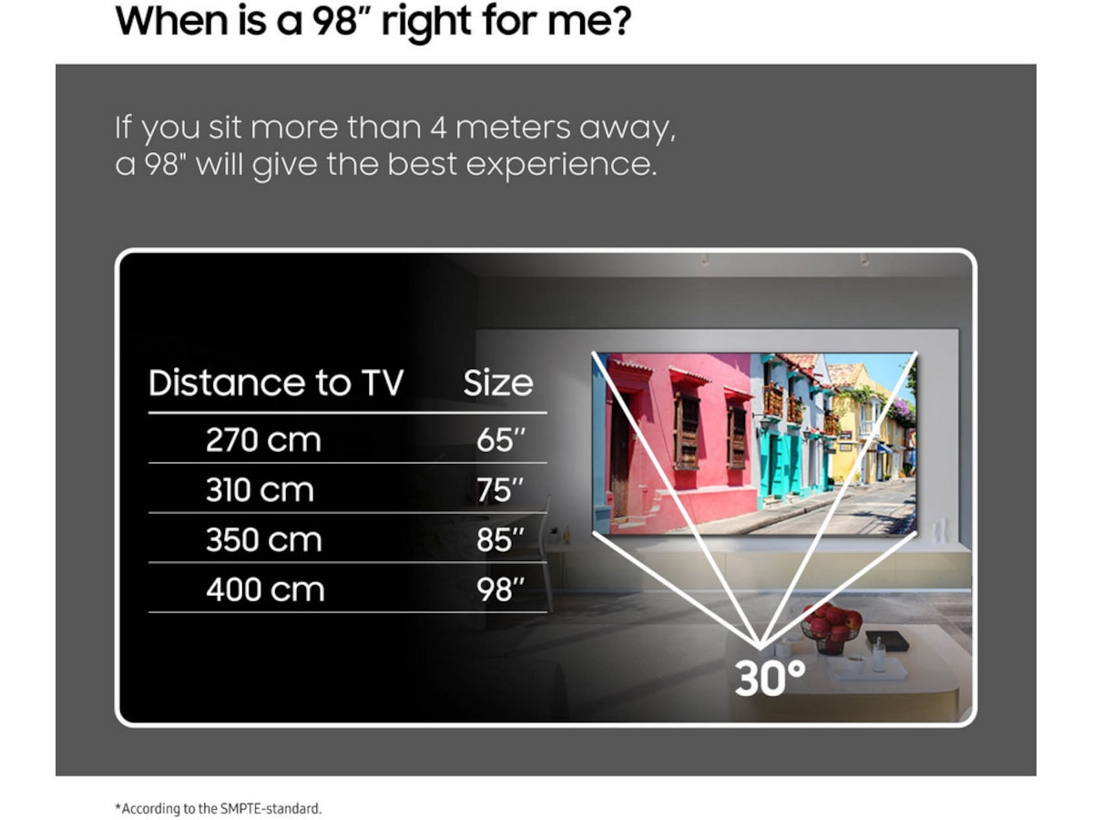 Samsung 98" Q80 QLED 4K TV TQ98Q80C Över 80 tums TV