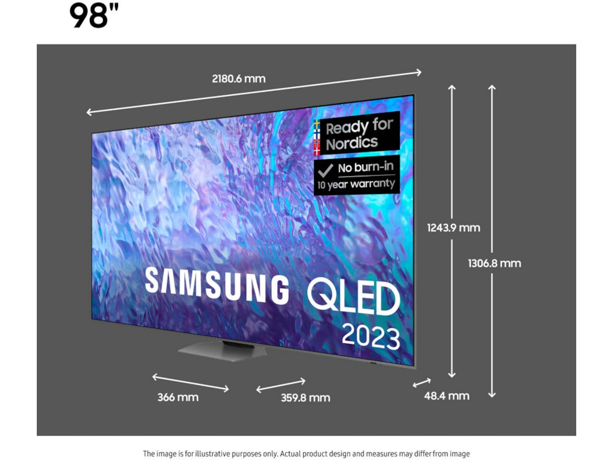 Samsung 98" Q80 QLED 4K TV TQ98Q80C Över 80 tums TV