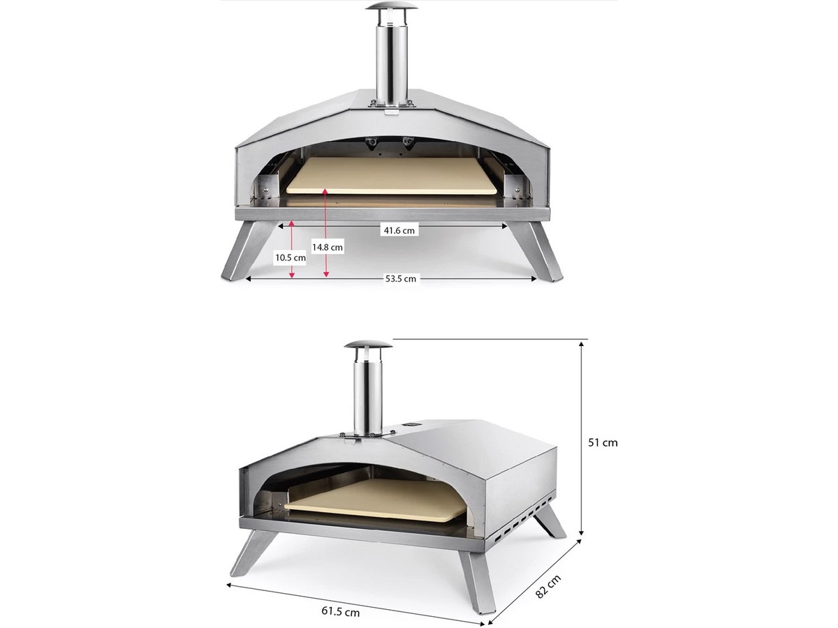 Austin and Barbeque AABQ 16" Gaseldad pizzaugn (rostfritt stål) Pizzaugnar
