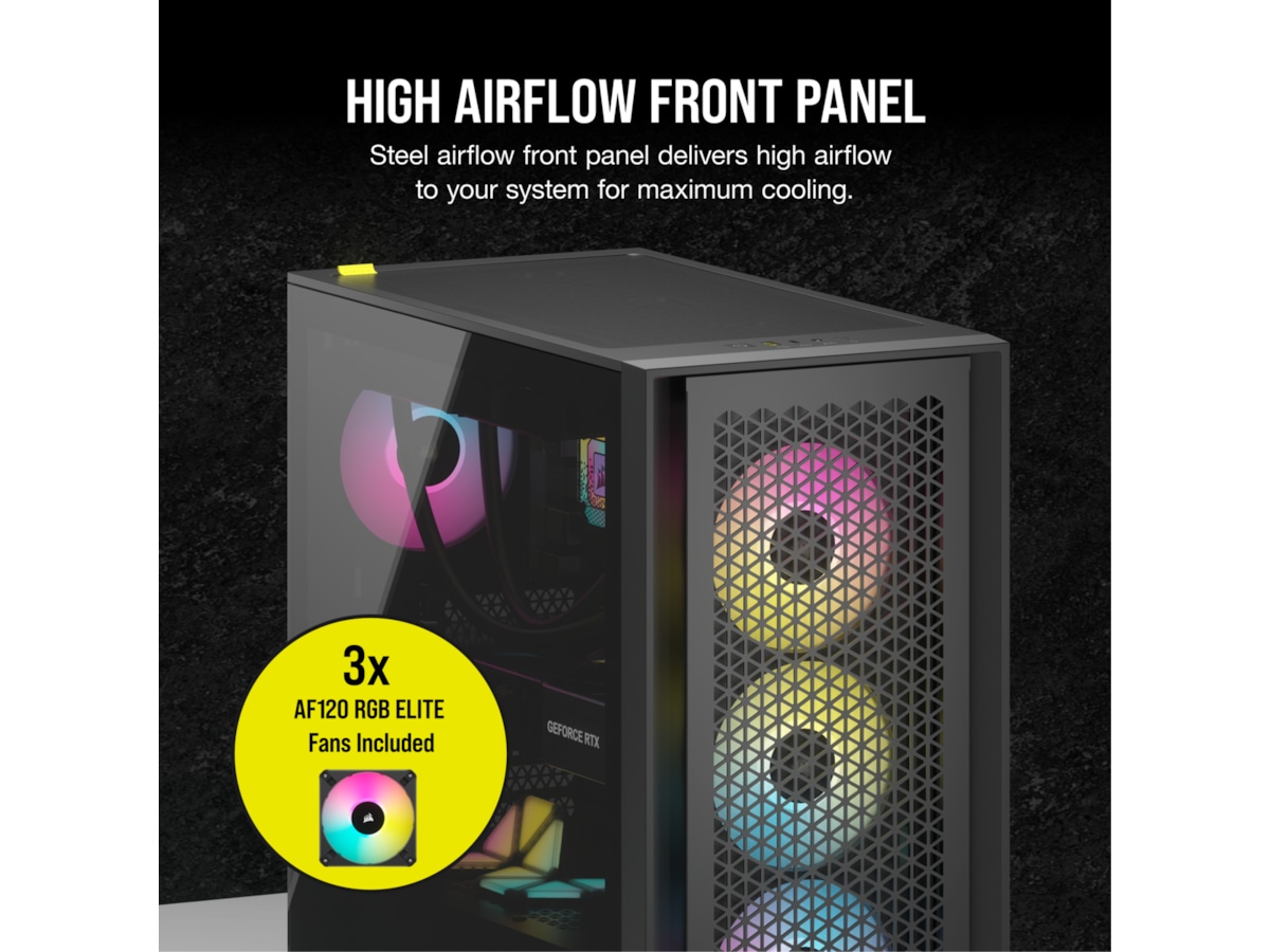 Corsair iCUE 4000D RGB Airflow Mid-Tower (svart) -B-Grade Demo övrigt