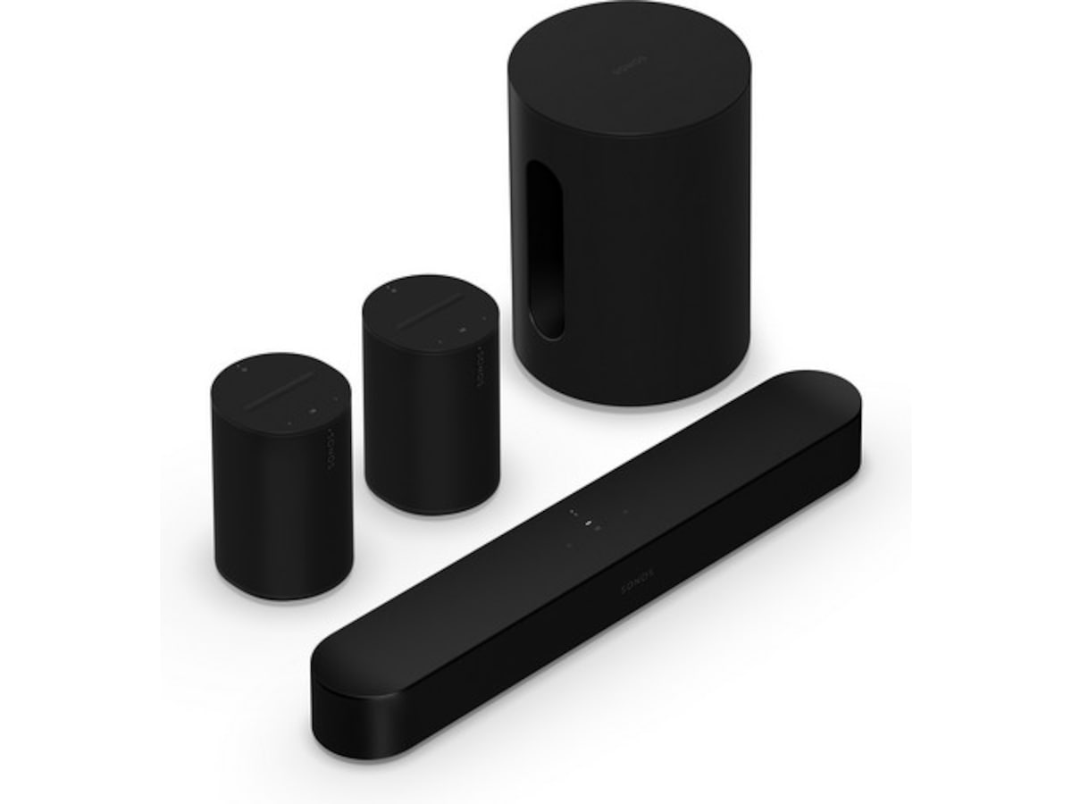 Sonos Beam (Gen2) Soundbar (svart) + 2x Era 100 och 1x Sub Mini Soundbars