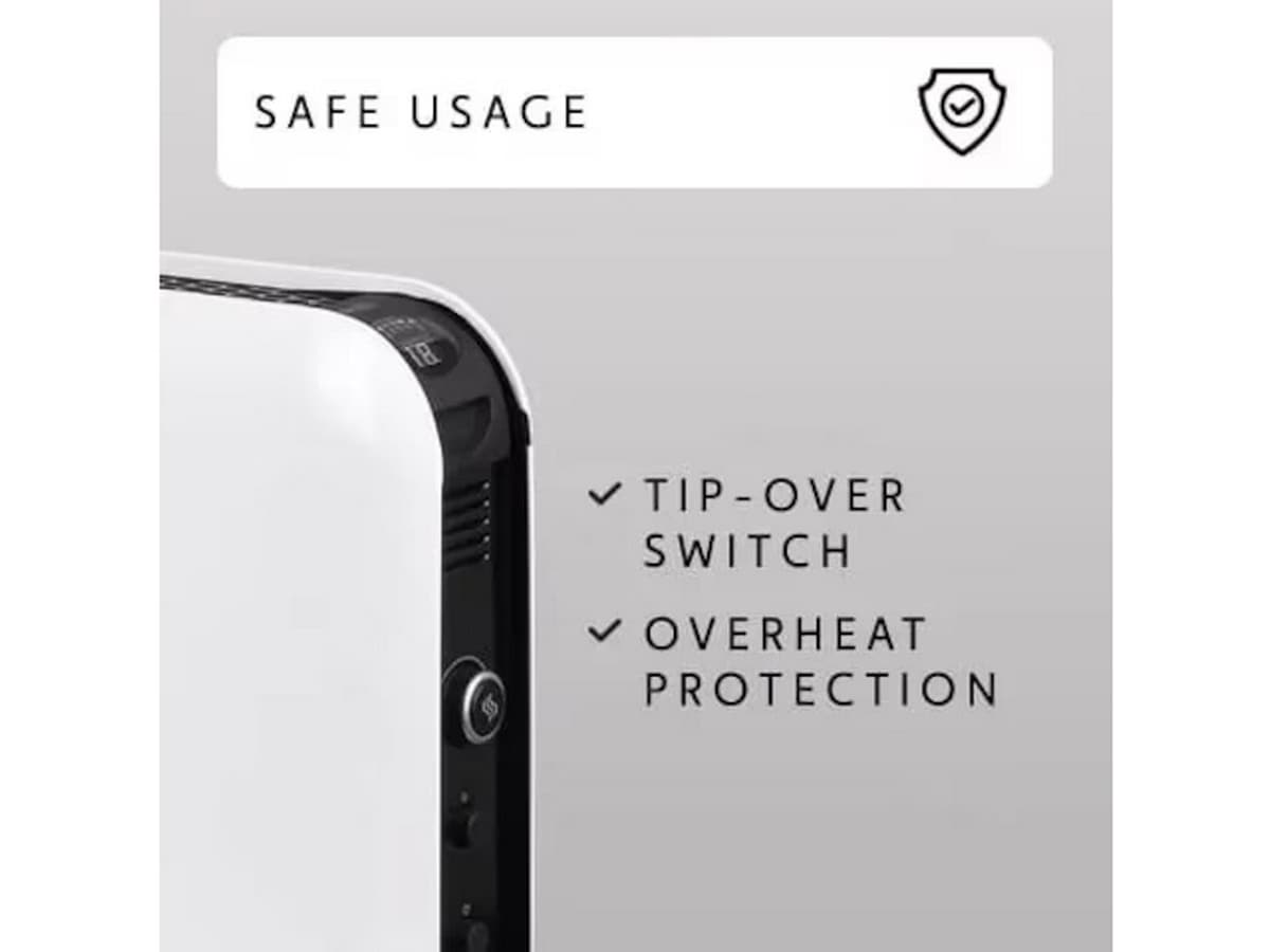 Mill WiFi golvelement 1200W (vit) 2-pack Fristående element