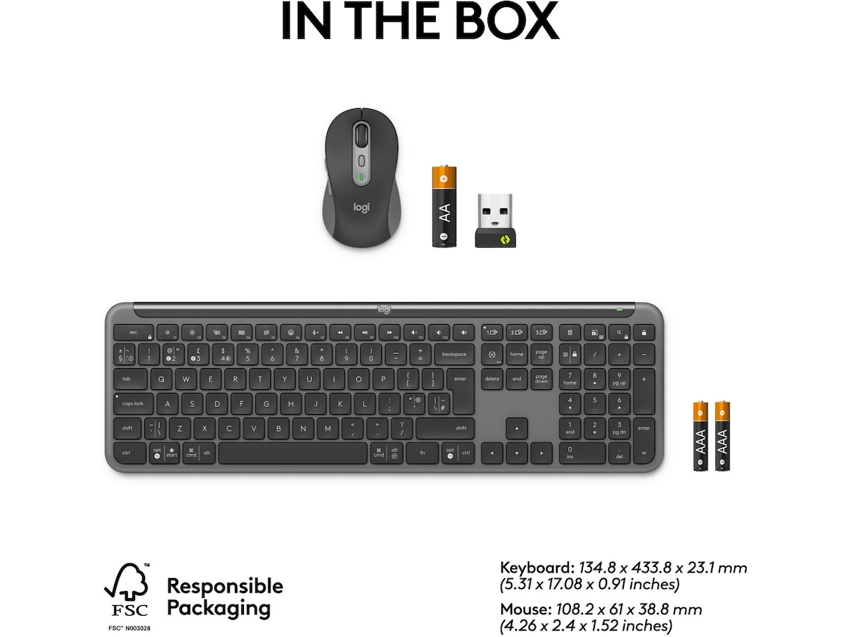 Logitech Signature Slim Combo MK950 for Business (graphite) Mus & tangentbord -combo-paket