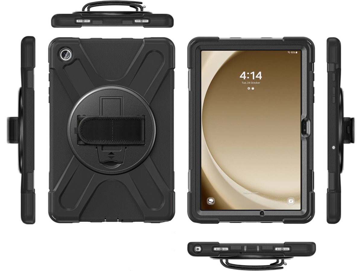 4smarts Galaxy Tab A9+ Rugged Case Grip skal (svart) Skydd