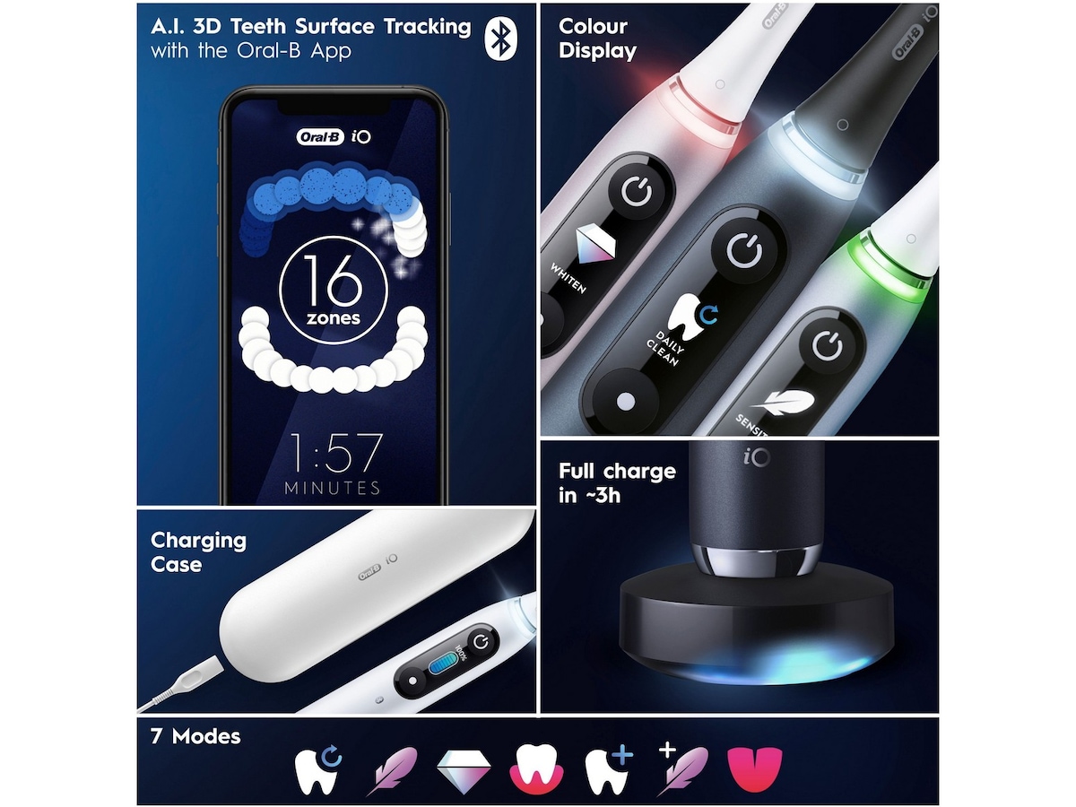 Oral-B iO 9 elektrisk tandborste (svart) Eltandborste