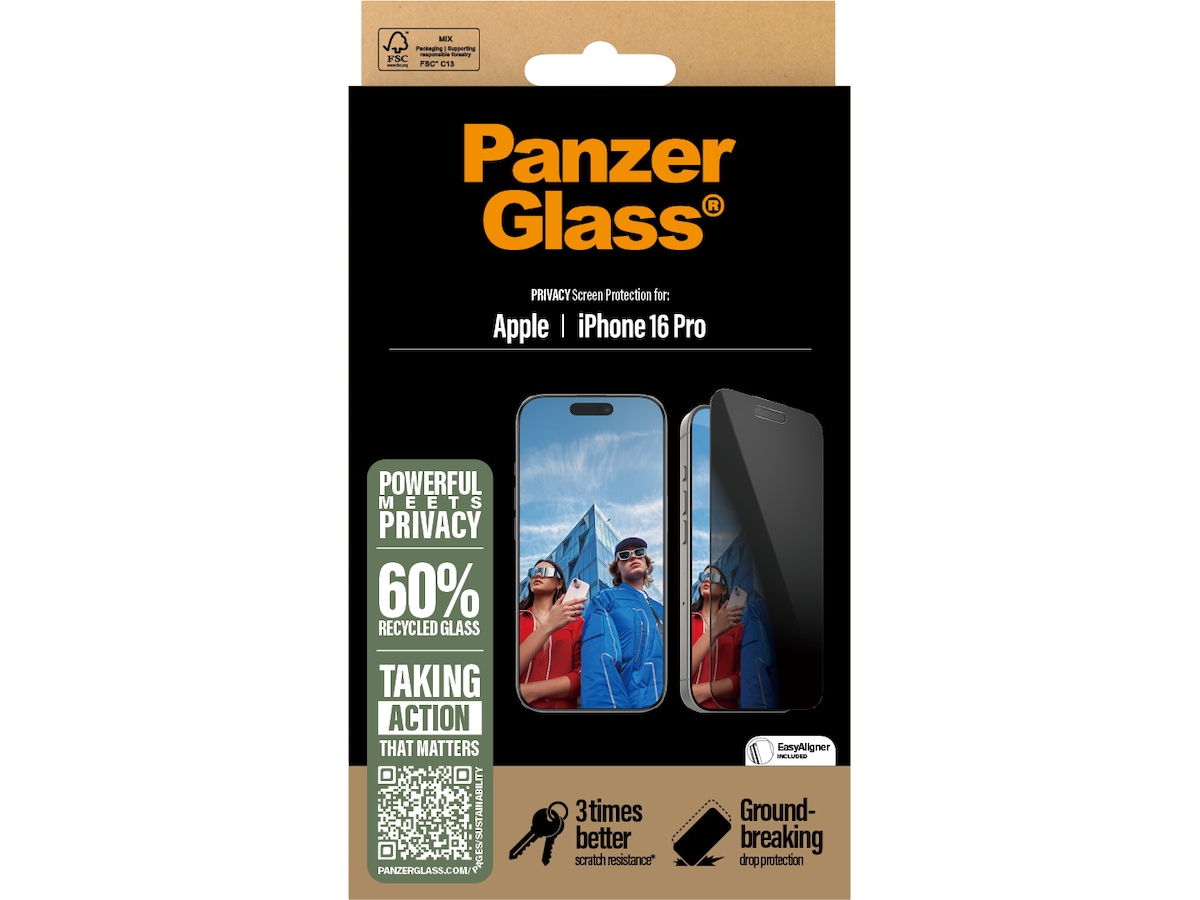 PanzerGlass iPhone 16 Pro Privacy skärmskydd Skärmskydd