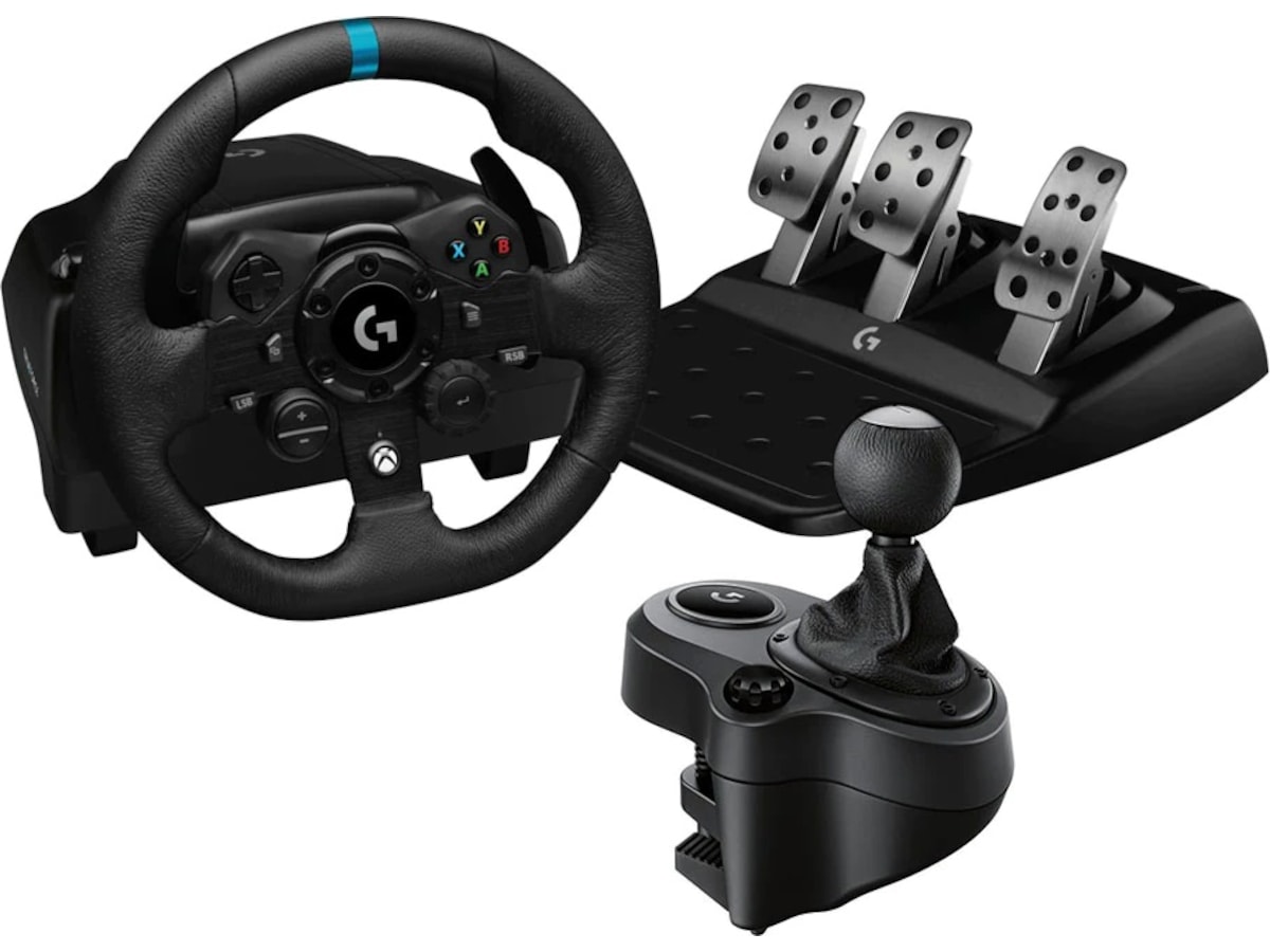Logitech G923 och Driving Force Shifter Bundle Xbox/PC Ratt & pedaler