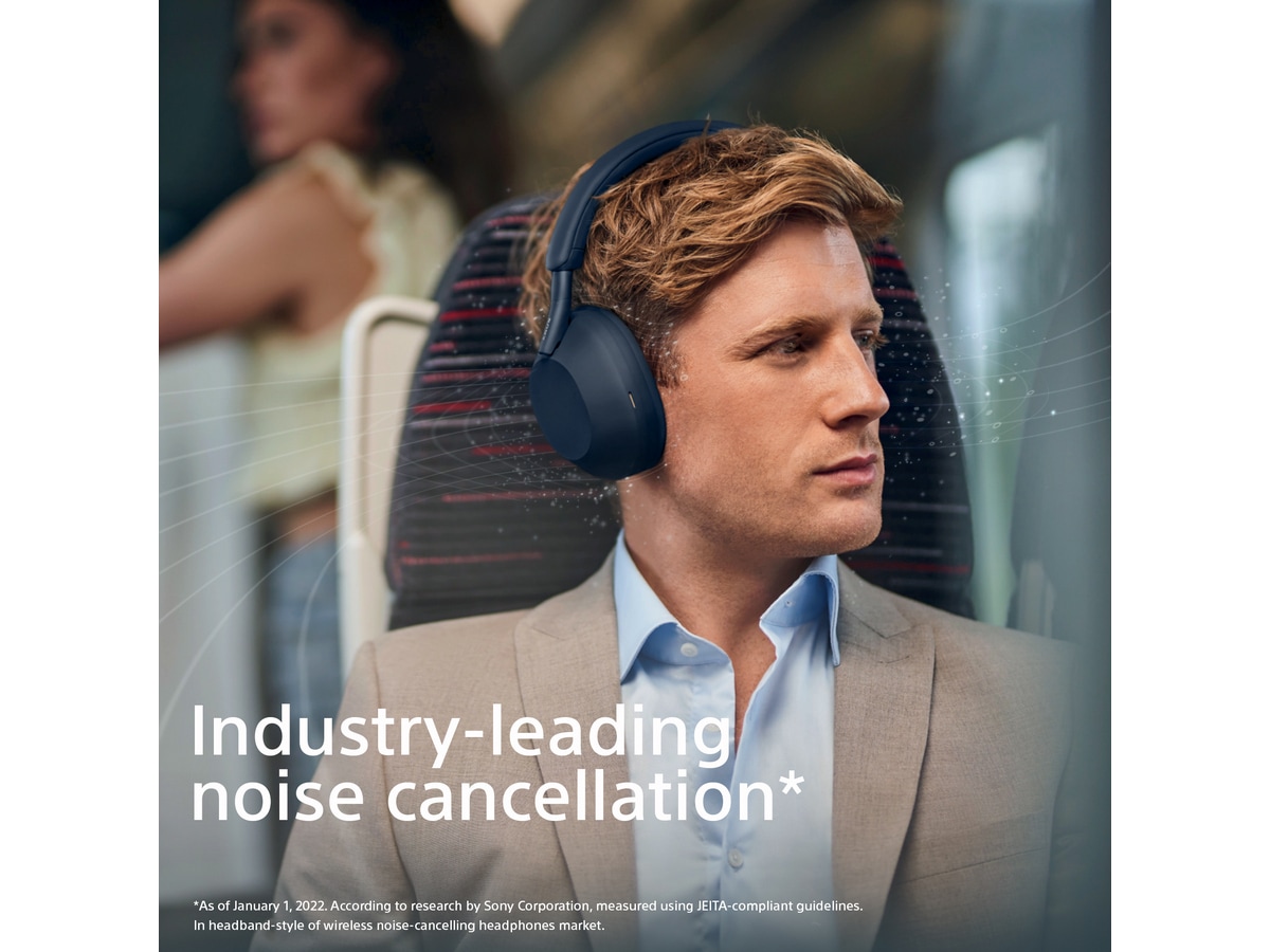 Sony WH-1000XM5 trådlösa hörlurar, Over-Ear (blå) Hörlurar