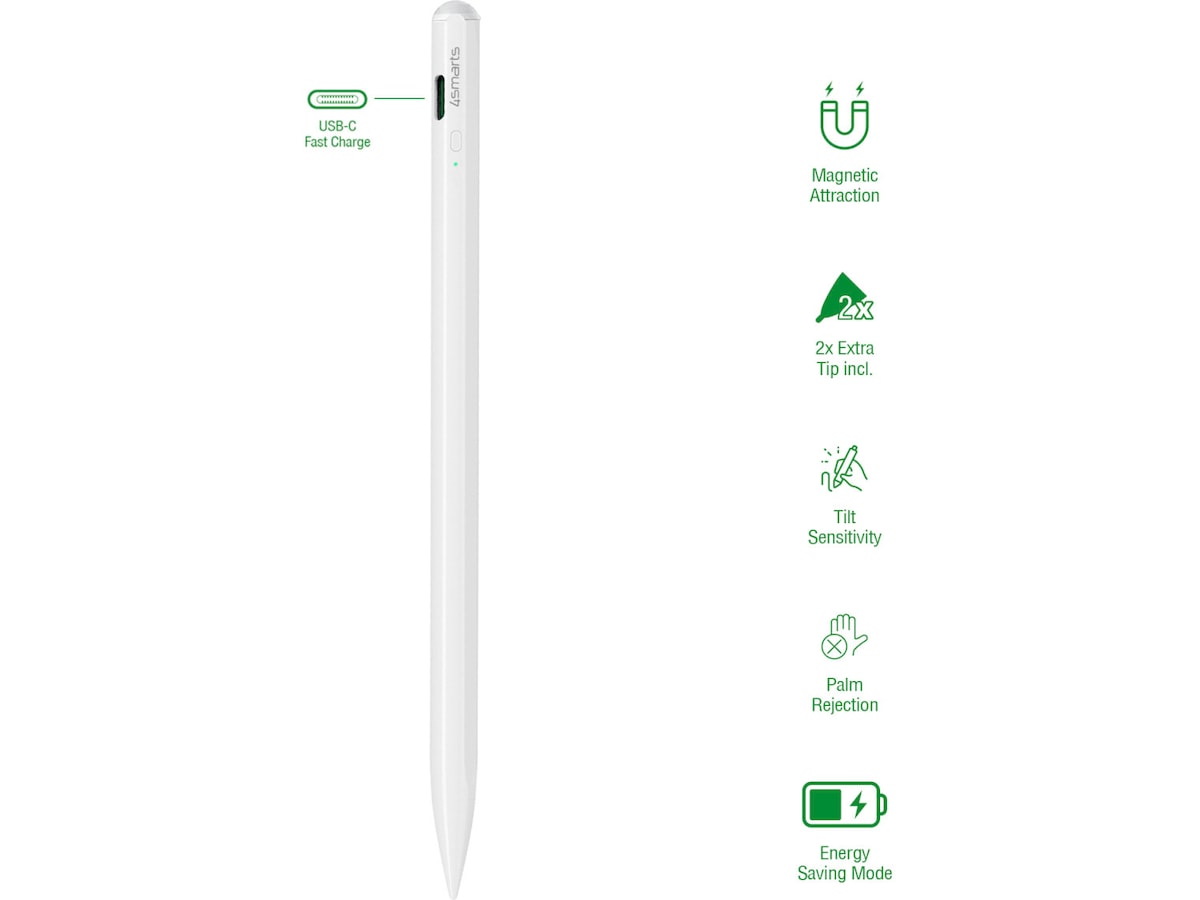 4smarts Pencil Pro 3 iPad stylus (vit) Tangentbord och pennor