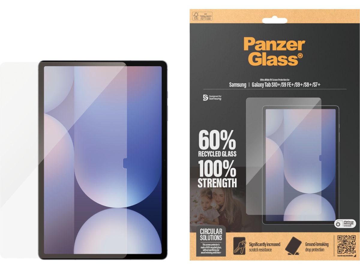 PanzerGlass Galaxy Tab S7+/S8+/S9+/S9 FE+/S10+ Skärmskydd Skärmskydd surfplattor