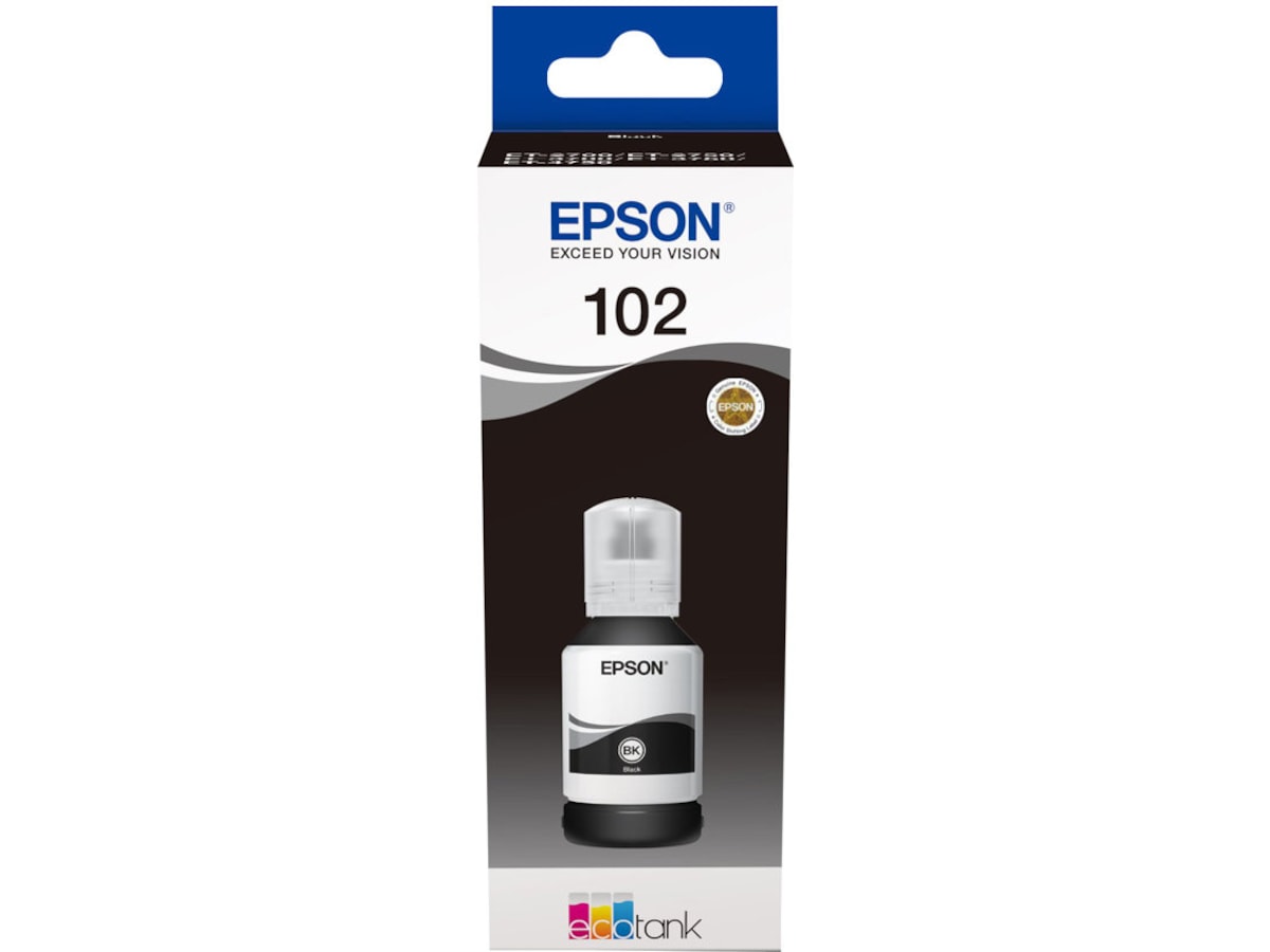Epson 102 EcoTank Svart bläckflaska Bläckpatron