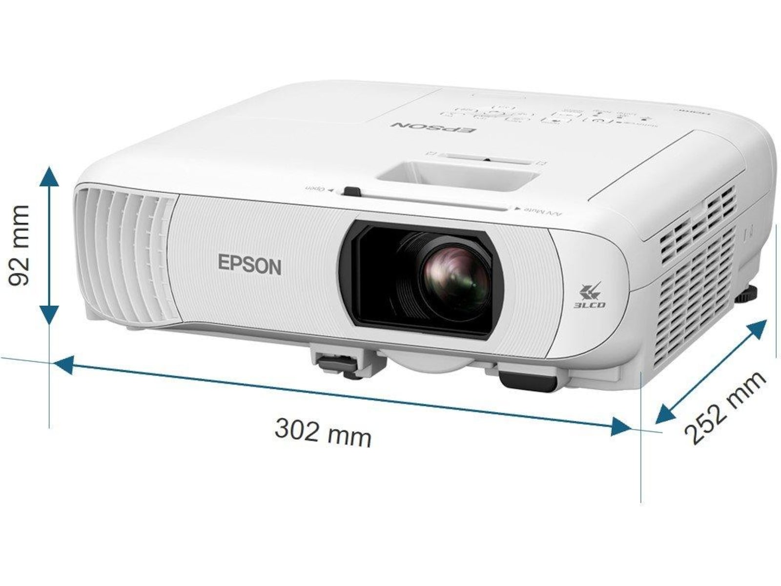 Epson TW-840 3LCD projektor (vit) Projektorer