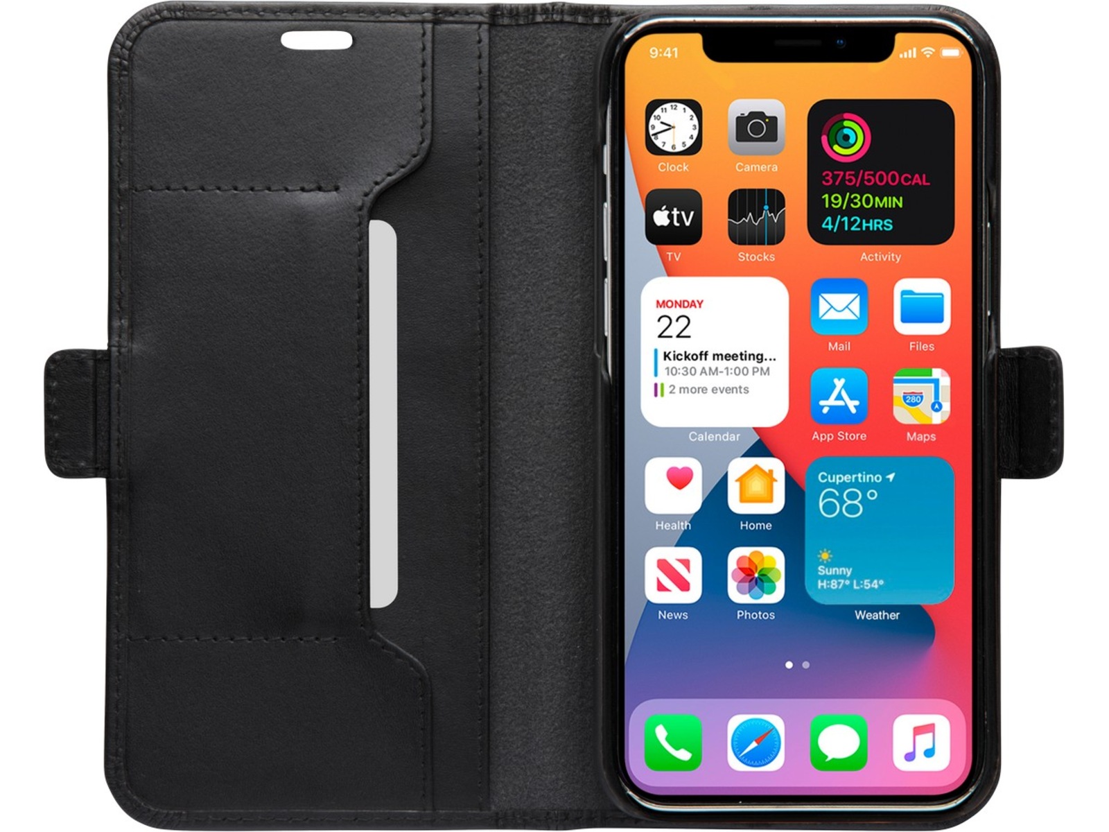 iPhone 12 /12 Pro Copenhagen Slim plånboksfodral från dbramante1928 - svart Skydd iPhone 12 /12 Pro Copenhagen Slim plånboksfodral från dbramante1928 - svart Skydd