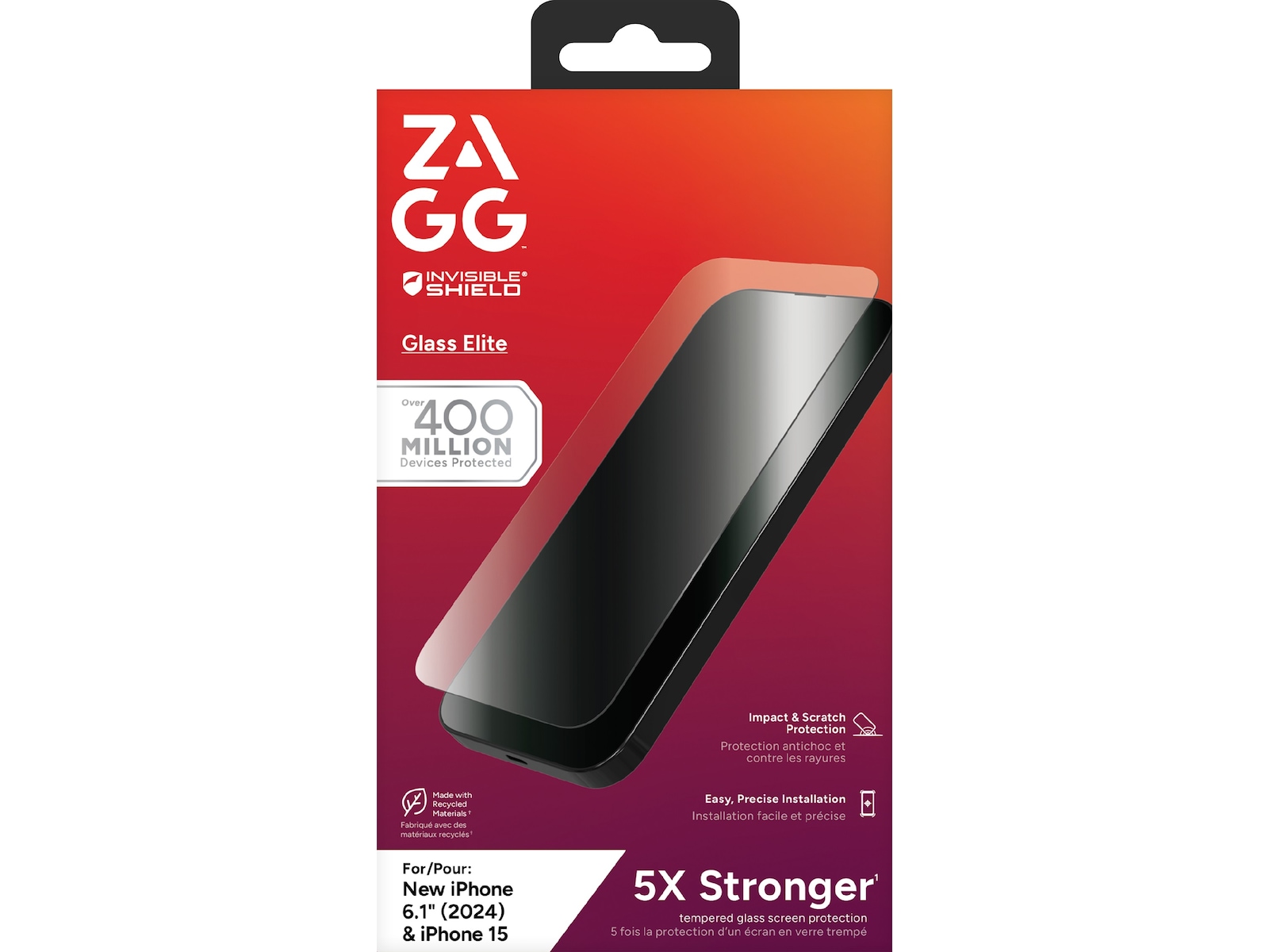 InvisibleShield Glass Elite iPhone 16/15 Skärmskydd Skärmskydd