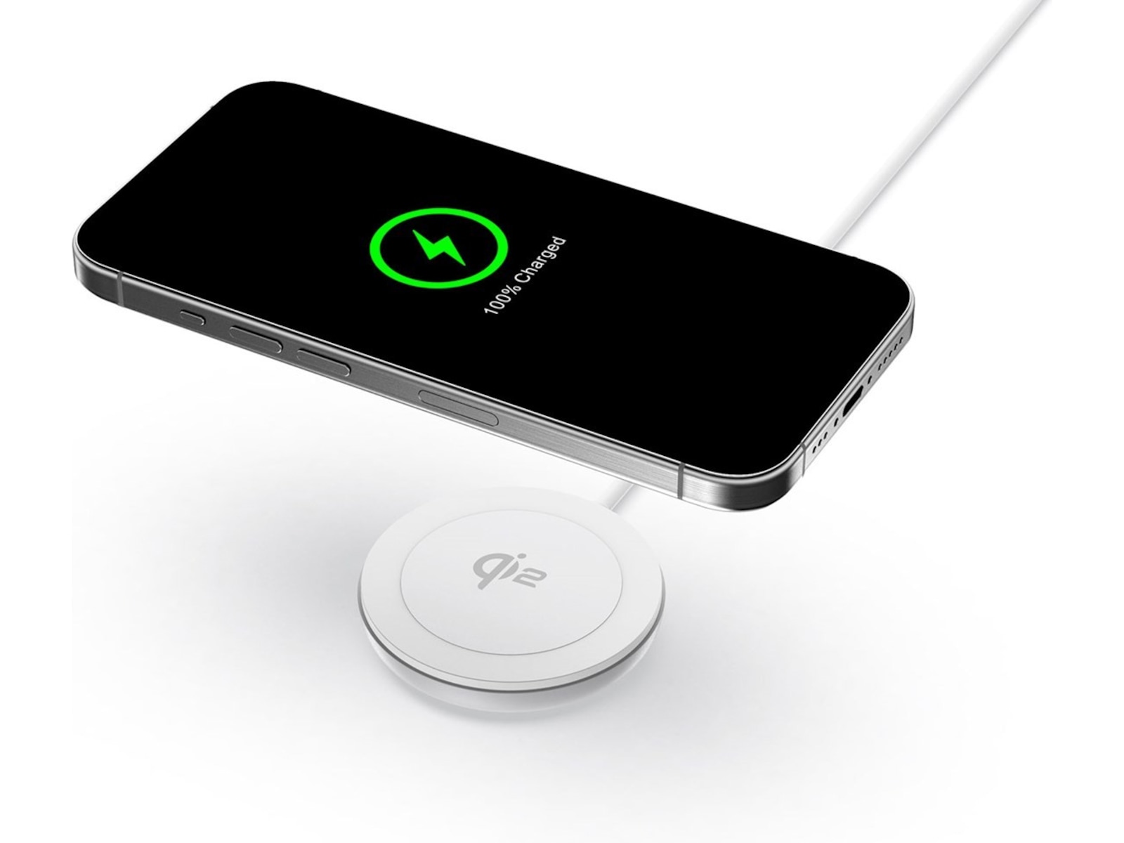 Andersson Qi2 15W Trådlös laddare (vit) Trådlös laddare