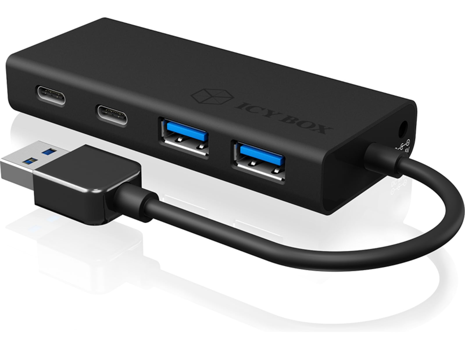 ICY BOX USB-A Hub Dockningsstation och USB-hub