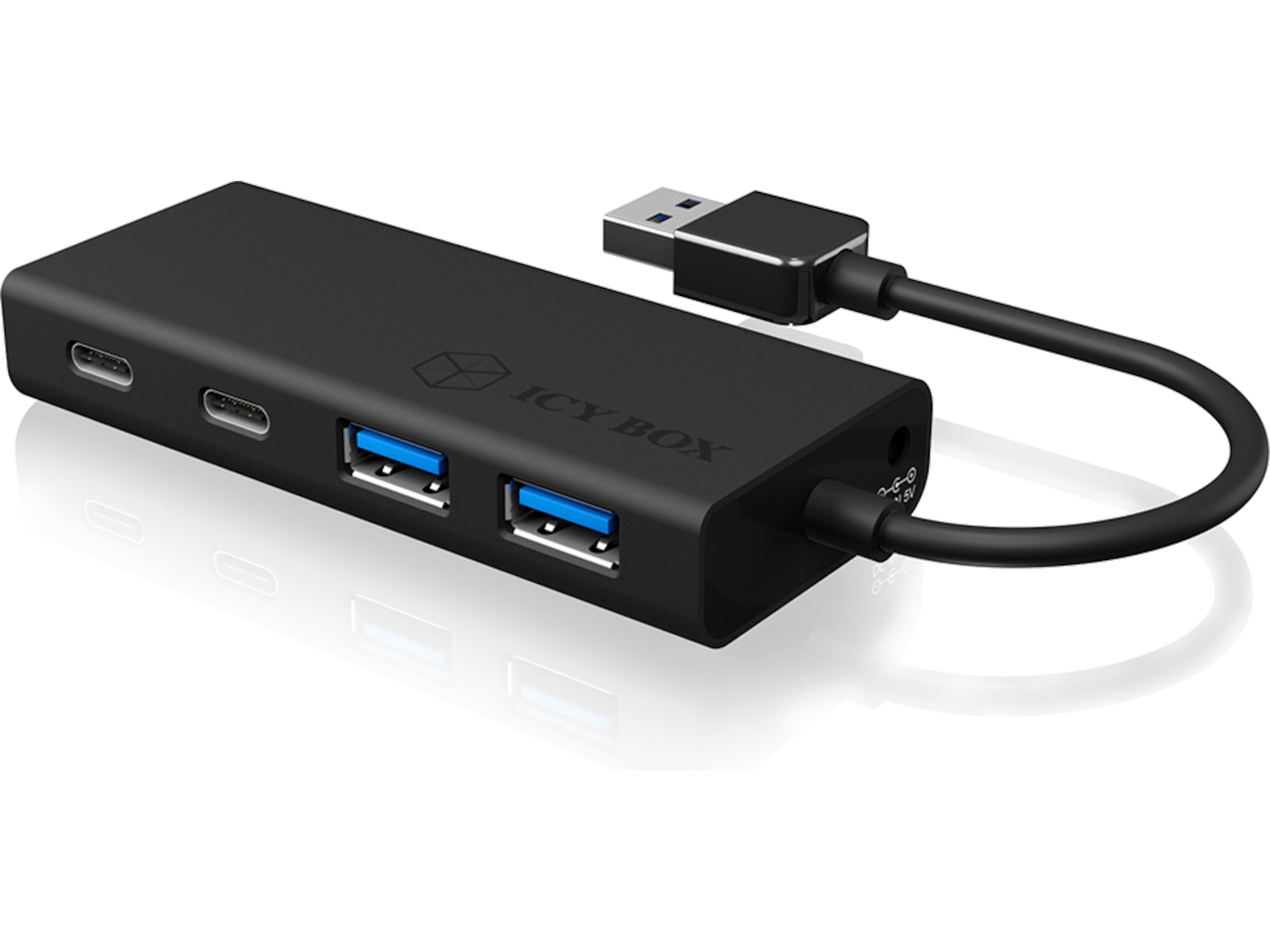 ICY BOX USB-A Hub Dockningsstation och USB-hub