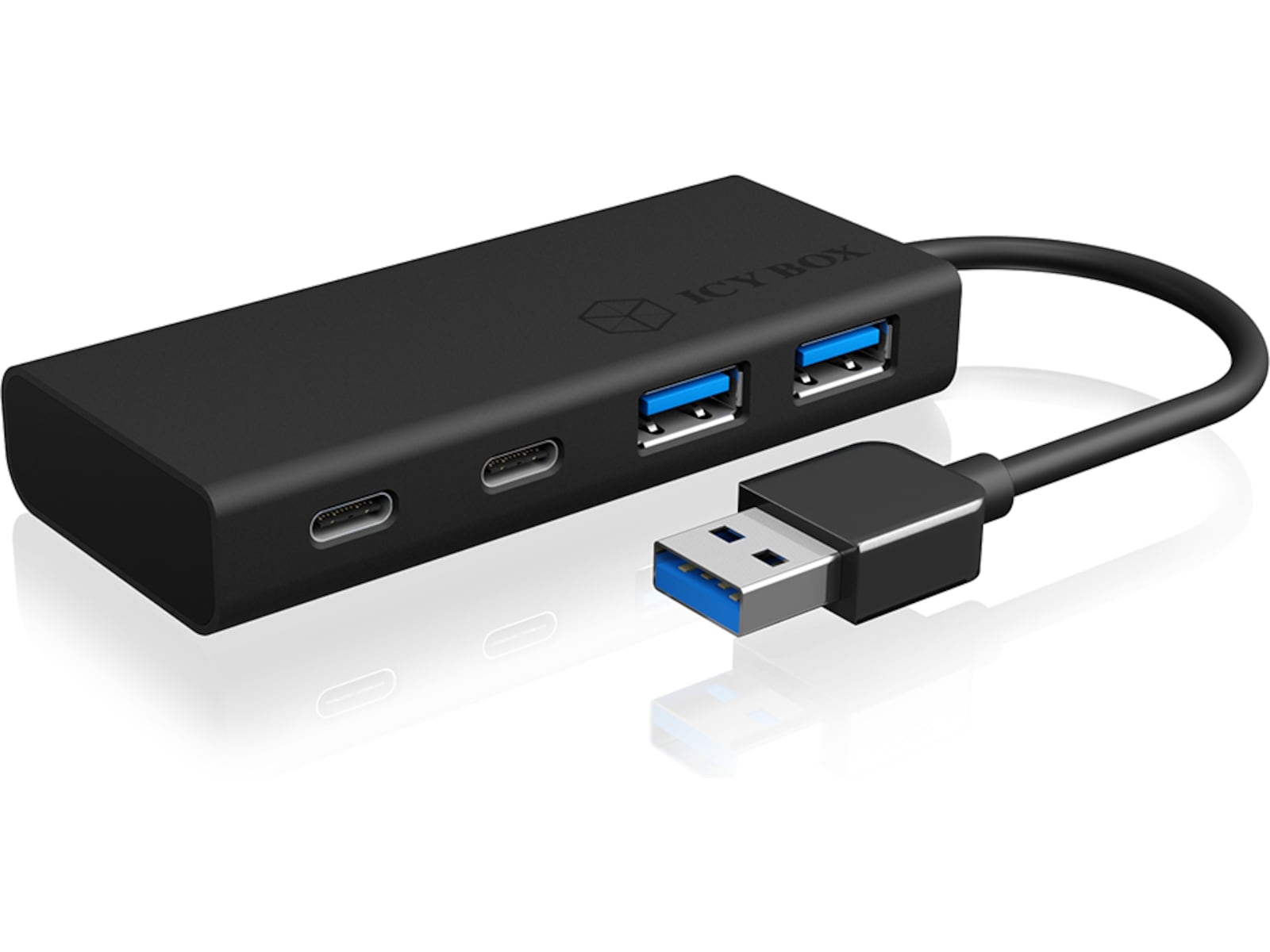 ICY BOX USB-A Hub Dockningsstation och USB-hub