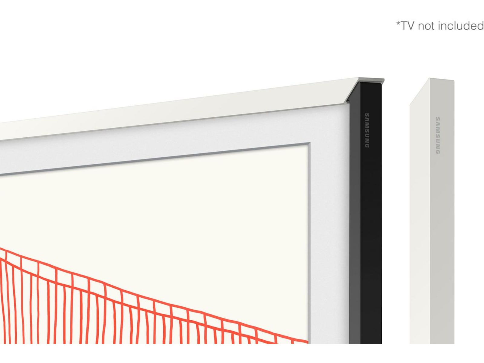 Samsung 85" ram till The Frame (2021-2024, vit) TV-ram & tillbehör