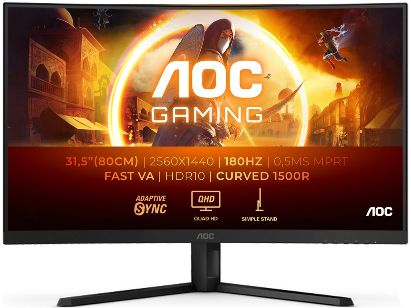 AOC 32" curved gamingskärm CQ32G4VE Datorskärm