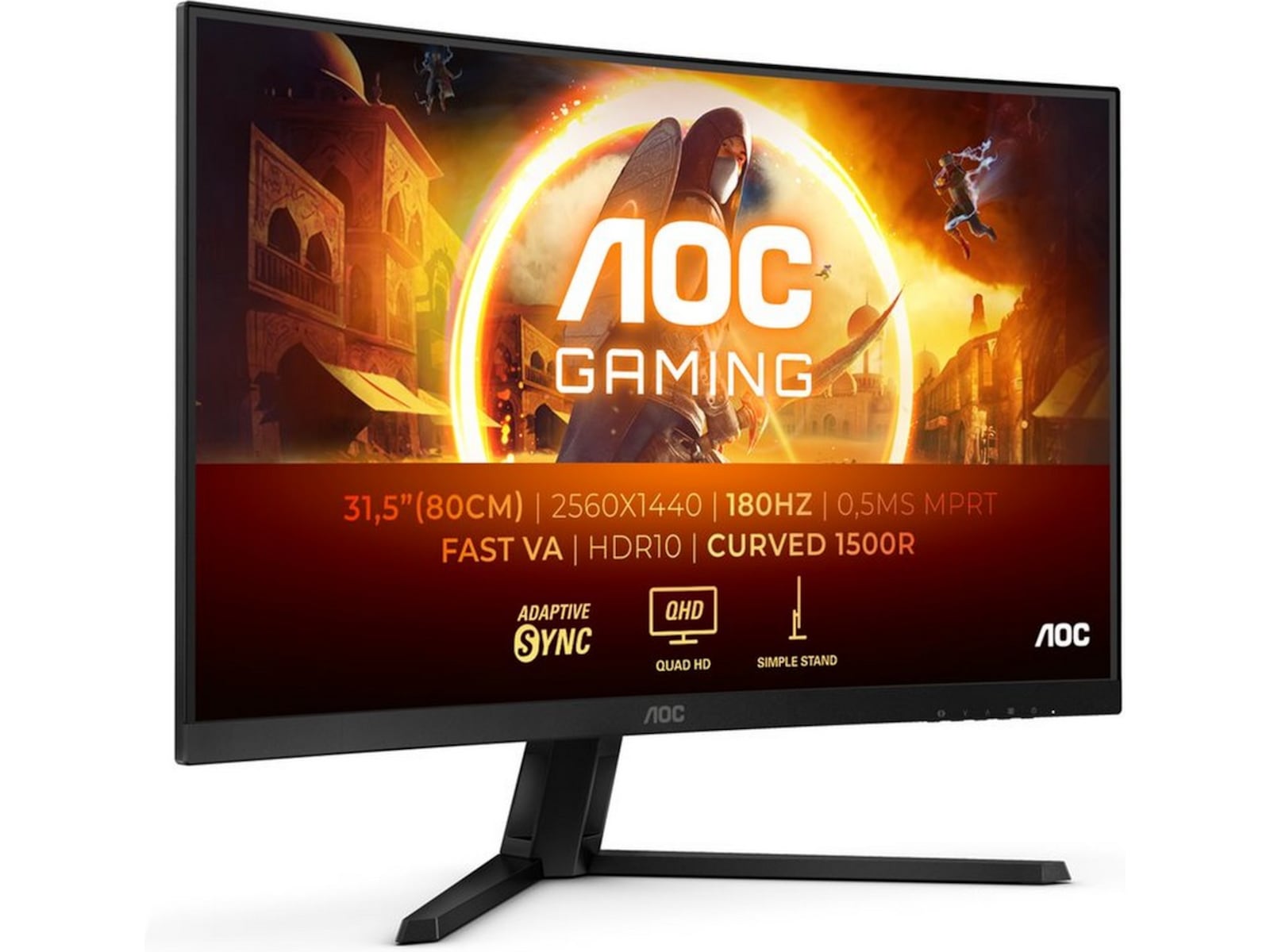 AOC 32" curved gamingskärm CQ32G4VE Datorskärm