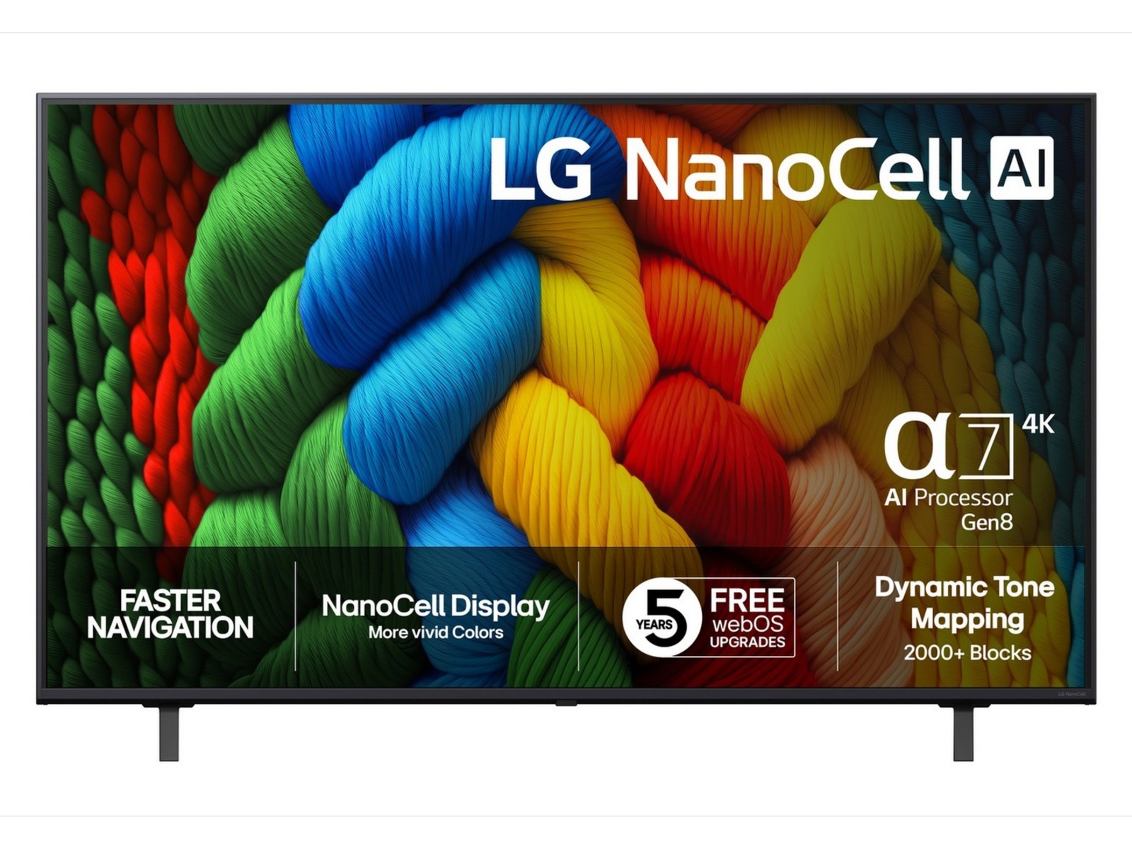 LG 55" NANO80 AI 4K NanoCell Smart TV (2025) 50 - 59 tums TV