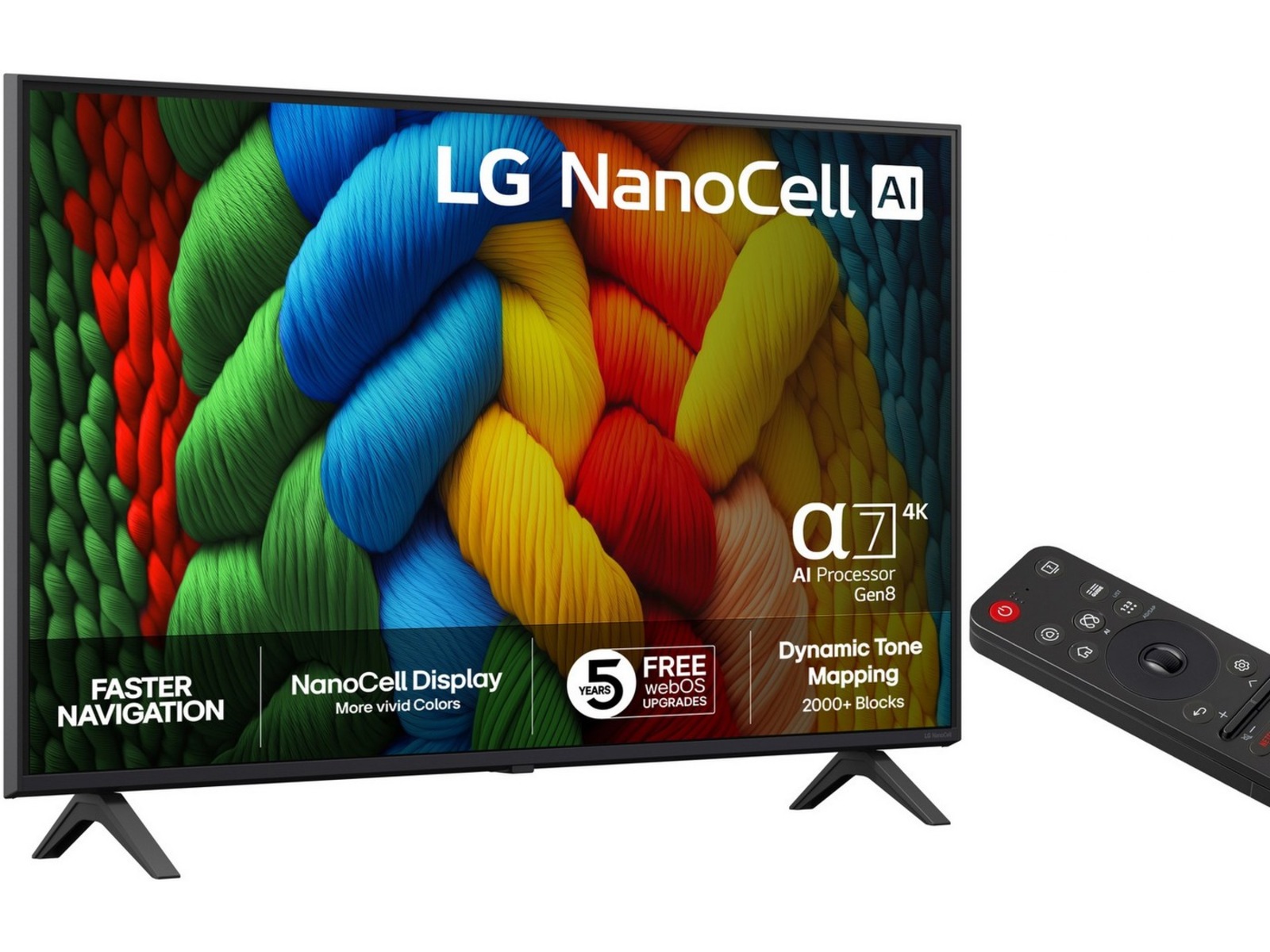 LG 43" NANO80 AI 4K NanoCell Smart TV (2025) 20 - 49 tums TV