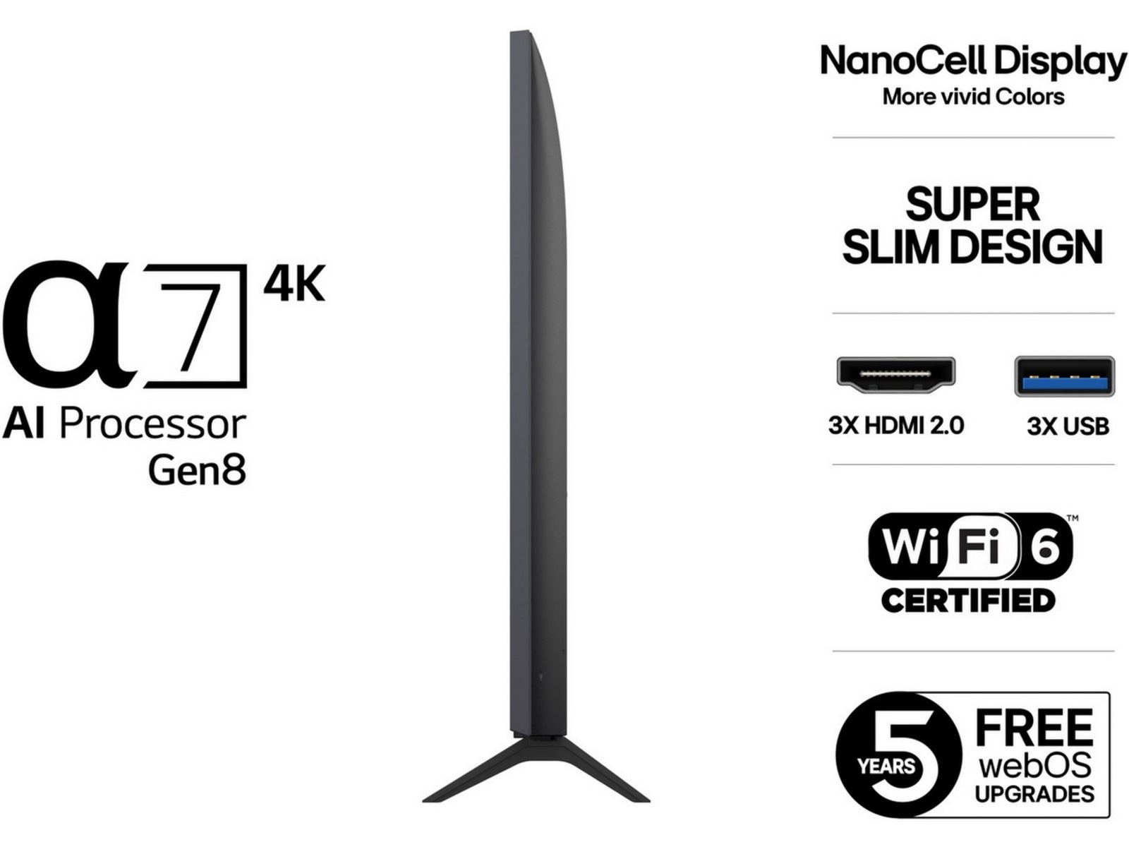 LG 50'' Nano AI 4K 50NANO80A (2025) 50 - 59 tums TV